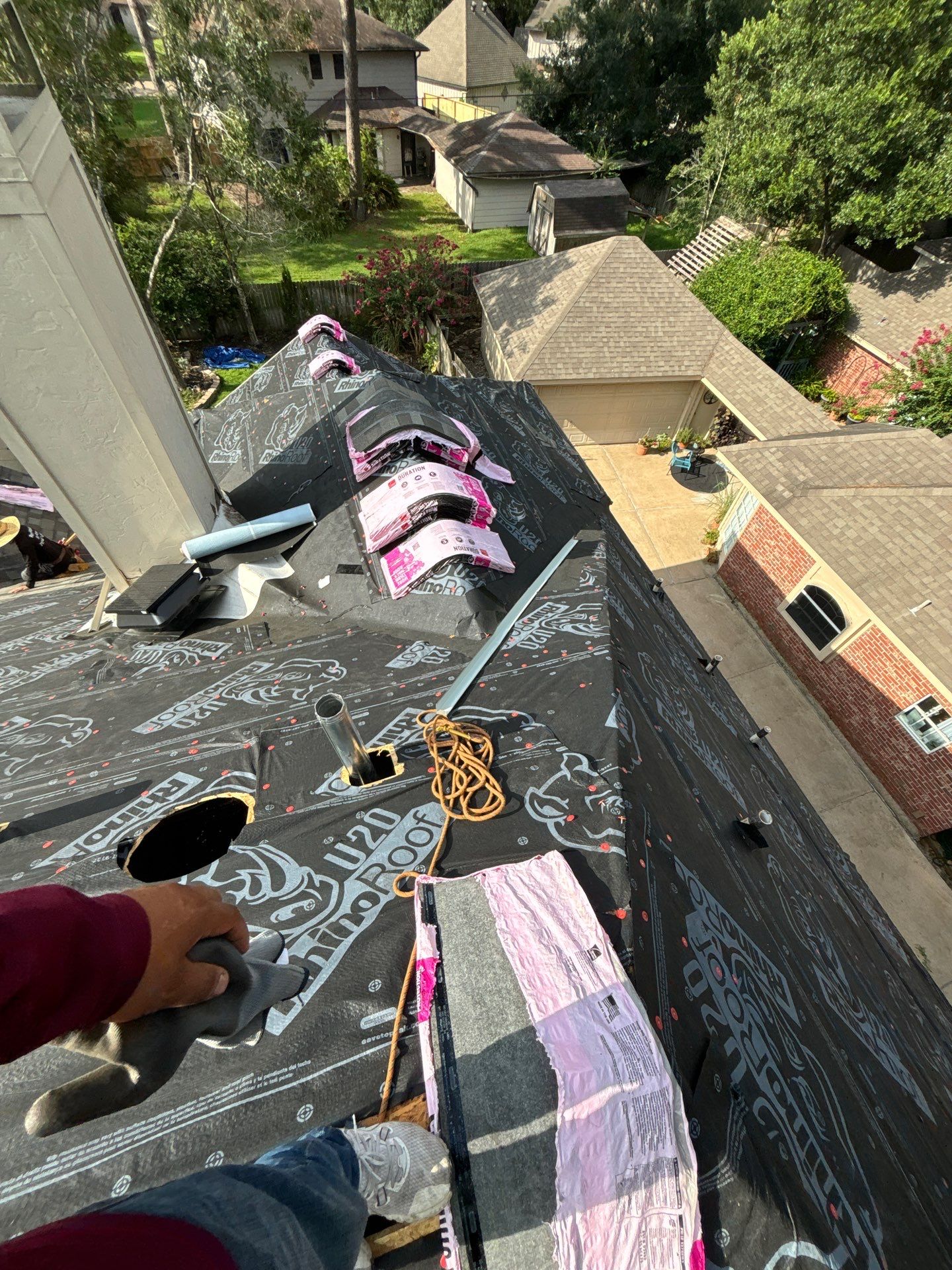 Residential Roofing Installation using Owen's Corning Duration (Lifetime) Shingles by Roof Repair Company