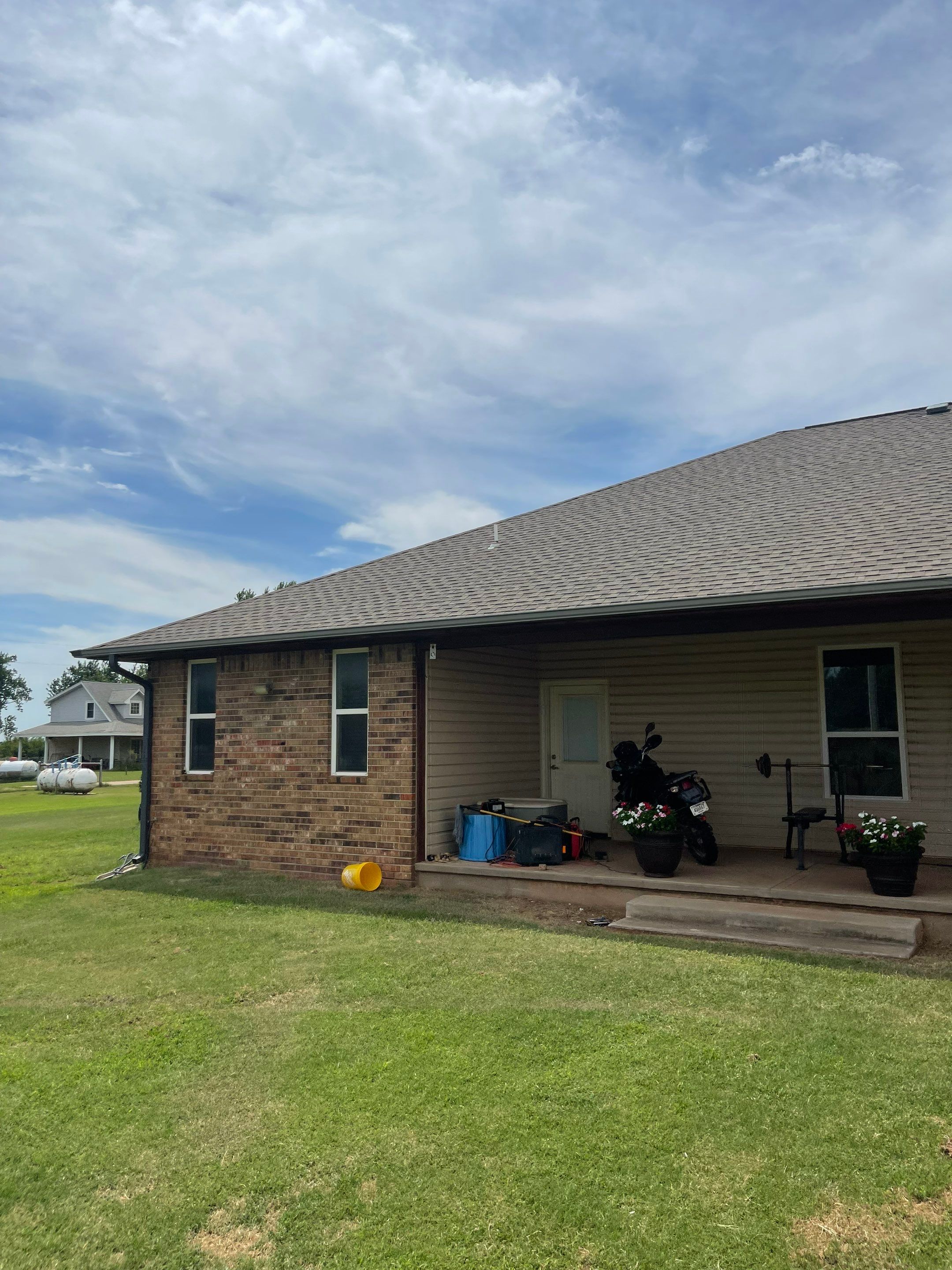 Hail Damage on a Roofing System by Icon Roofing And Construction 