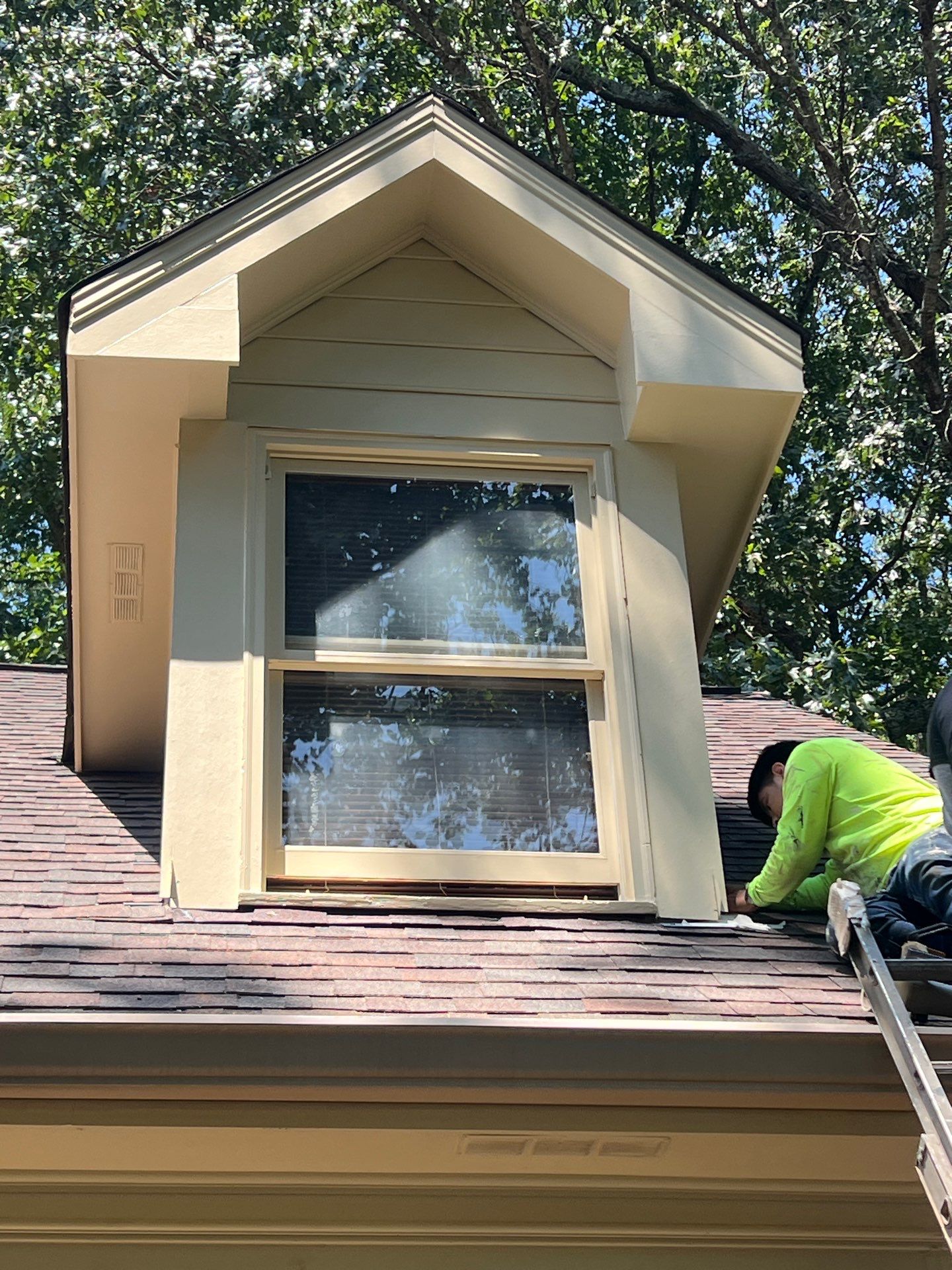 Dormer Siding Replacement and Exterior Painting in Lawrenceville, GA by Nelson Exteriors