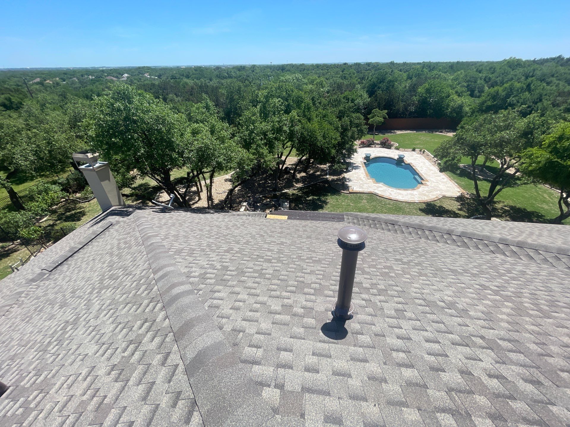 Residential Roof Replacement using GAF - HDZ - Weathered Wood by Action Exteriors Austin