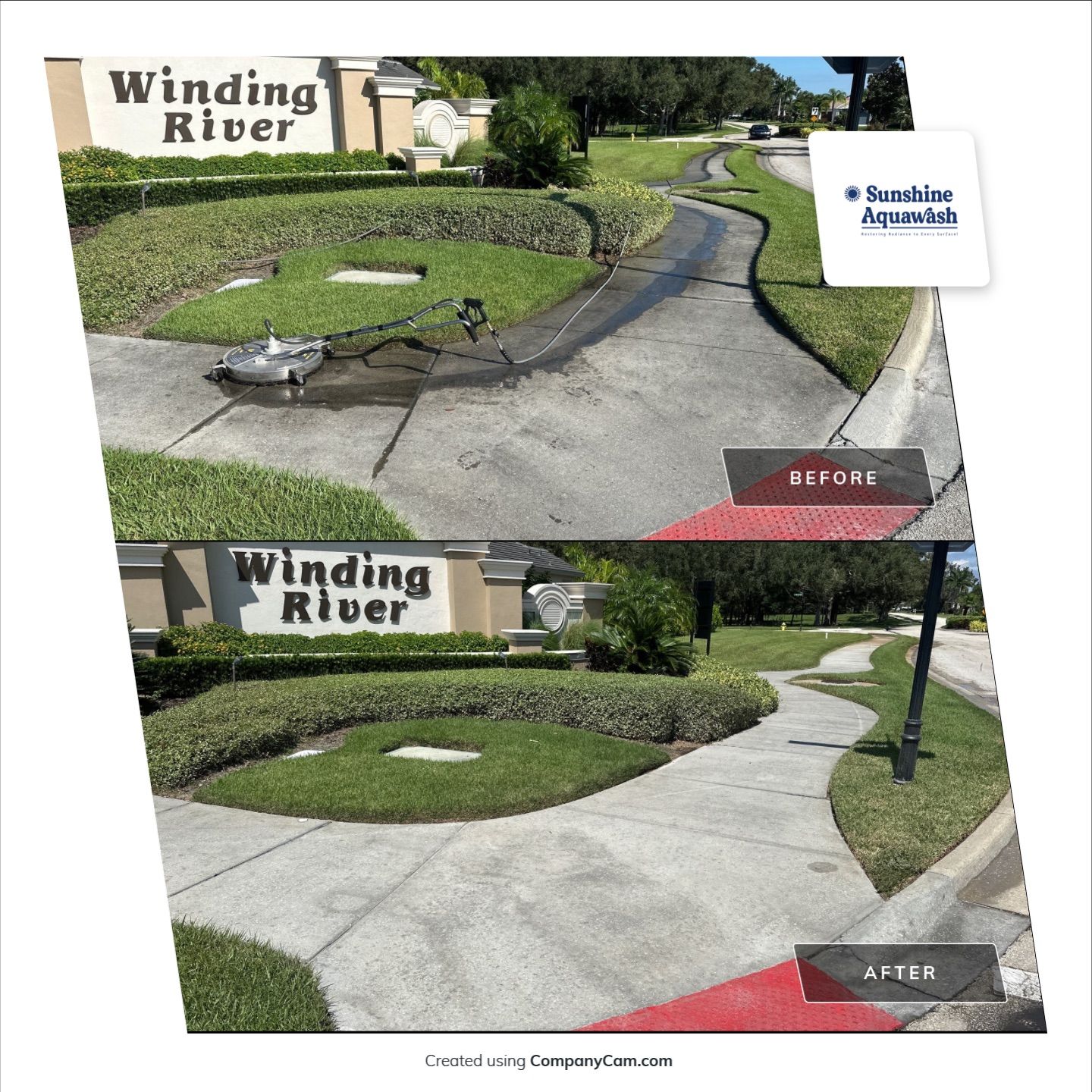 HOA Community Cleaning in Winding River, Bradenton, FL by Sunshine AquaWash