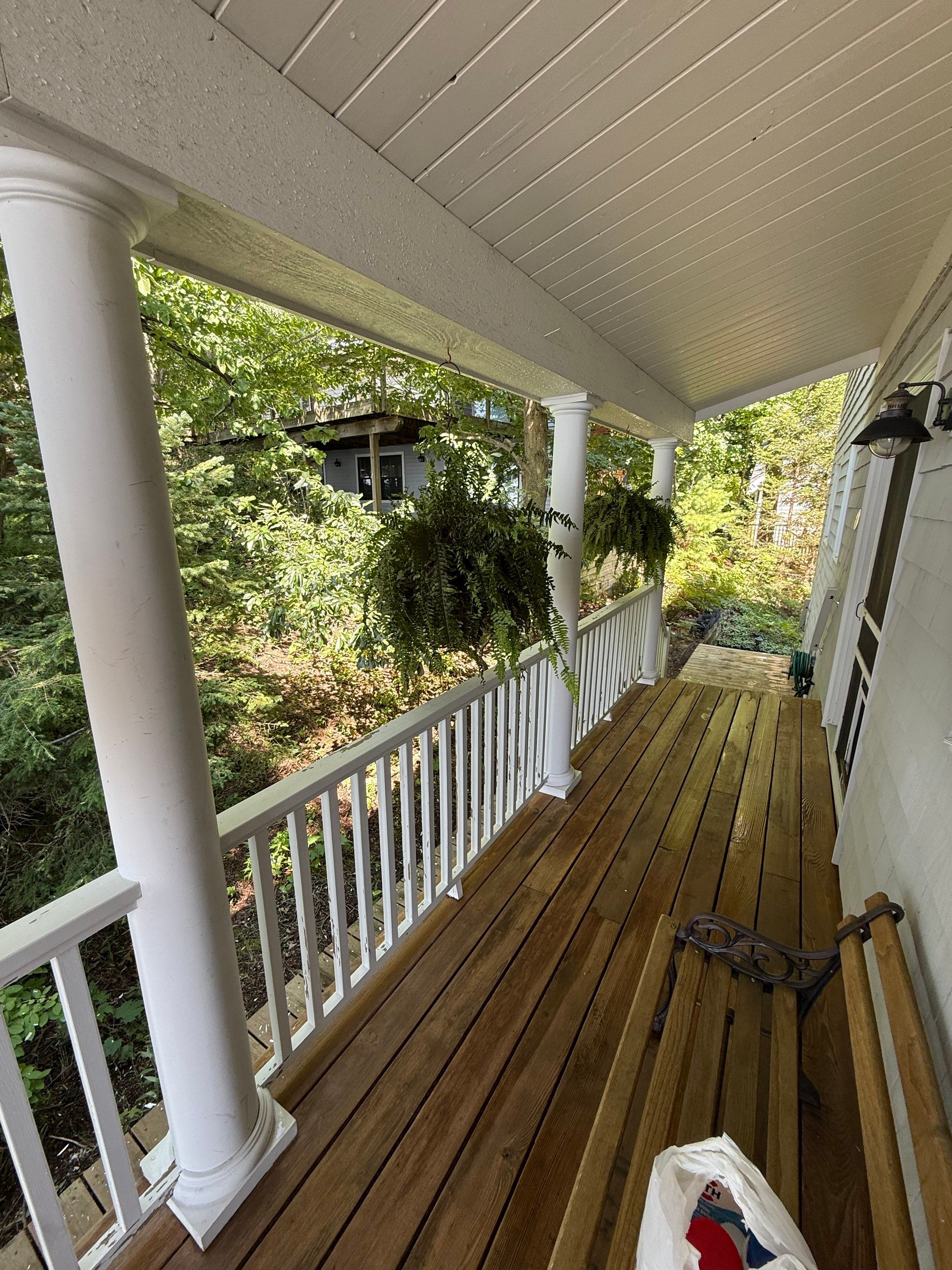Lakefront Deck Pressure Washing, Exterior Wood Staining, and Painting in West Olive MI by Gordon Painting