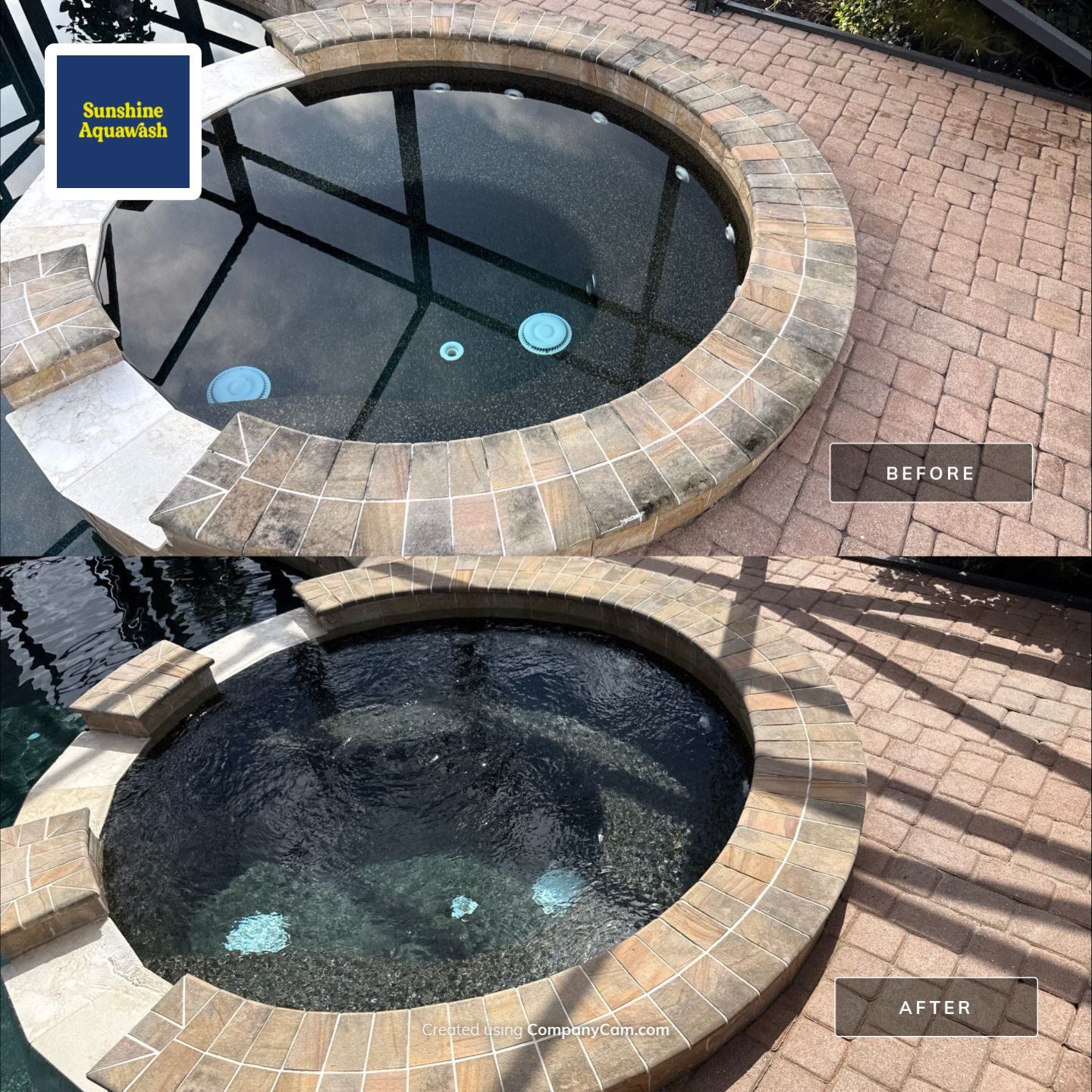 Tile Roof, Paver Pool Deck & Flowerbed Curbing Cleaning | Winding River Bradenton, FL Transformation by Sunshine AquaWash