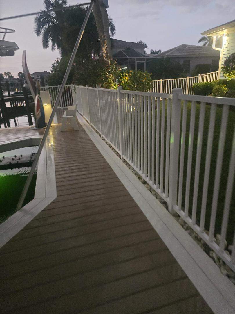 White Aluminum Fence in Marco Island by True Fence LLC