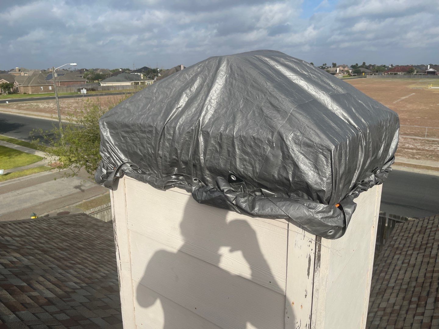 Chimney Cap Replacement using Custom Fabricated Steel by Lighthouse Roofing