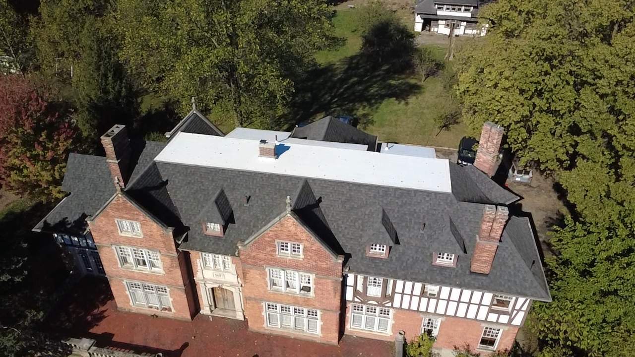 Middletown Mansion Restoration Project - Low Slope Roof by Level Up Roofing and Restoration Services LLC