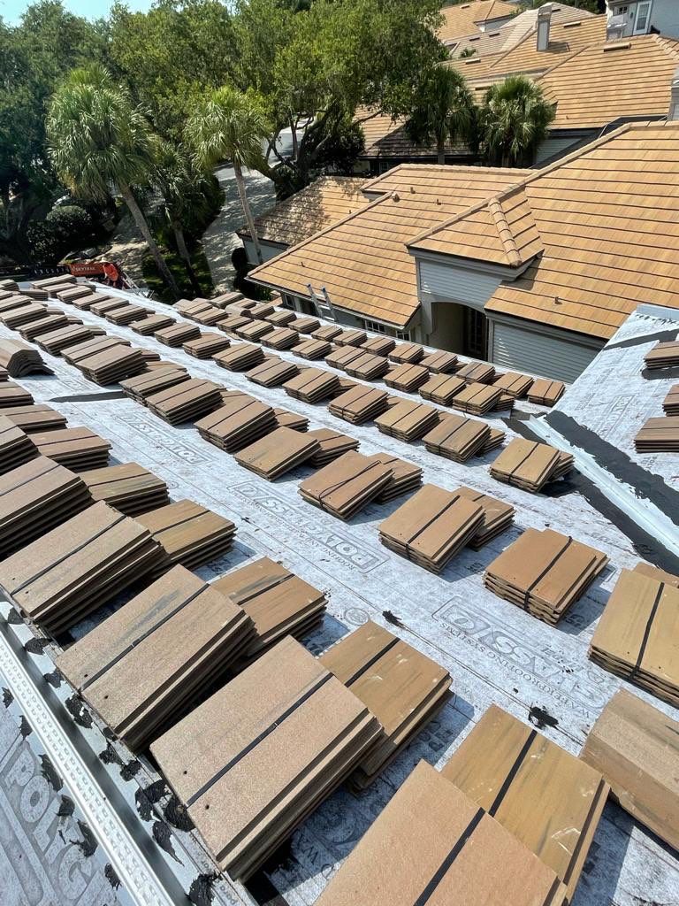 Residential Roofing Installation using Concrete Tile in Bonita Bay Community by International Roofing