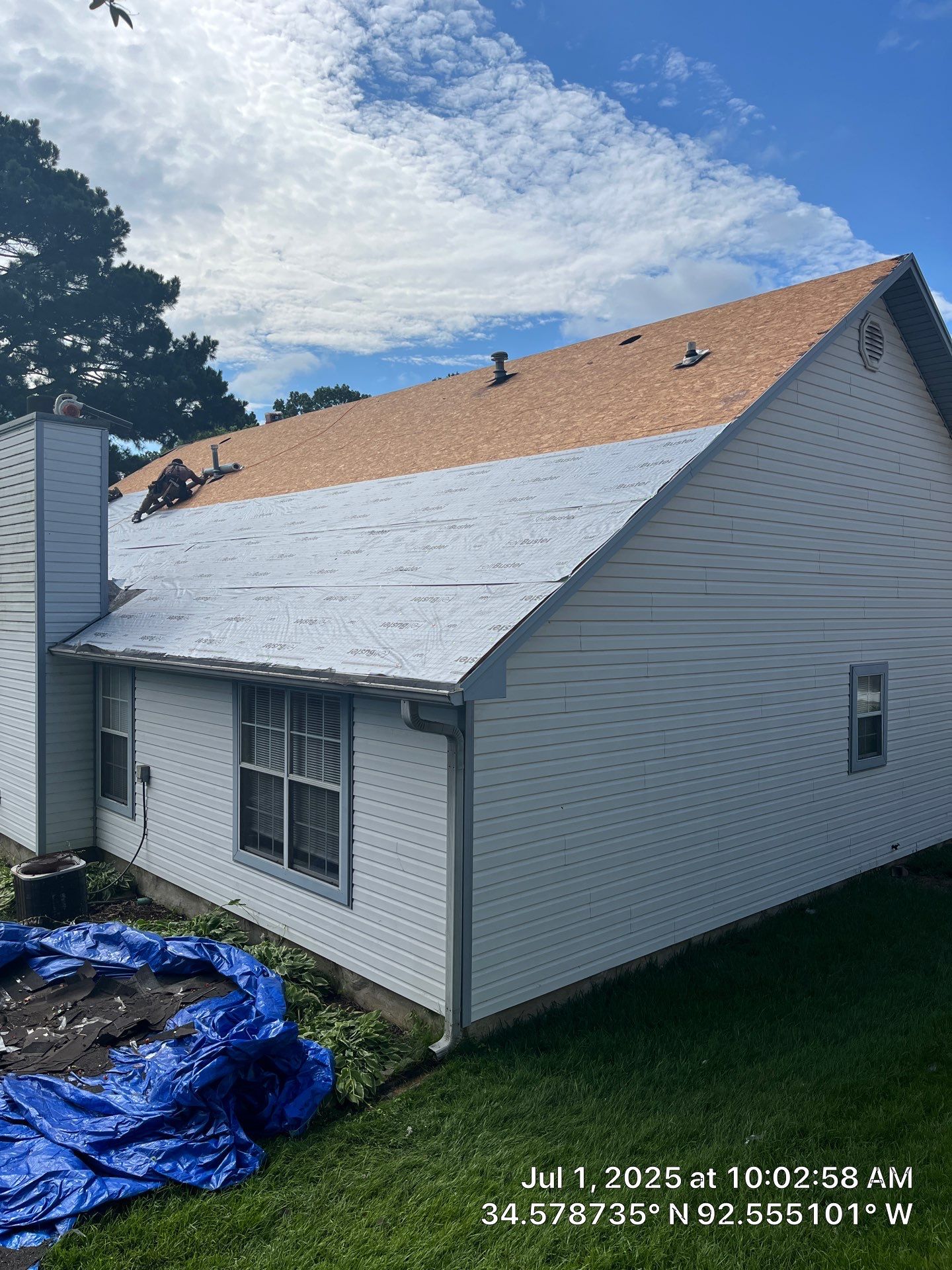 Benton Roof Replacement Featuring GAF Timberline HDZ Shingles by Temple Roofing and Exteriors