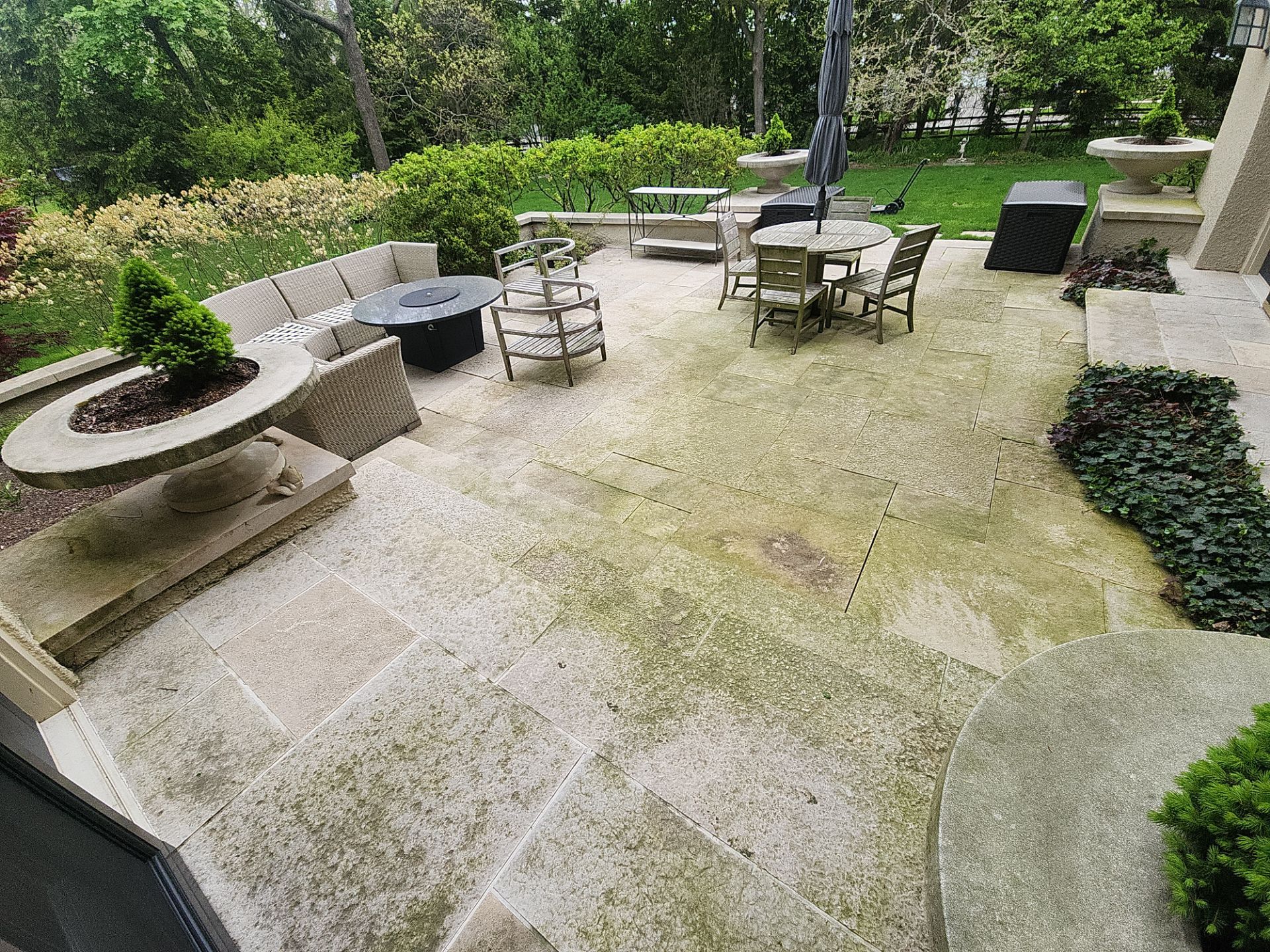 Natural Stone Surface Pressure Washing by Northern Power Washing LLC.