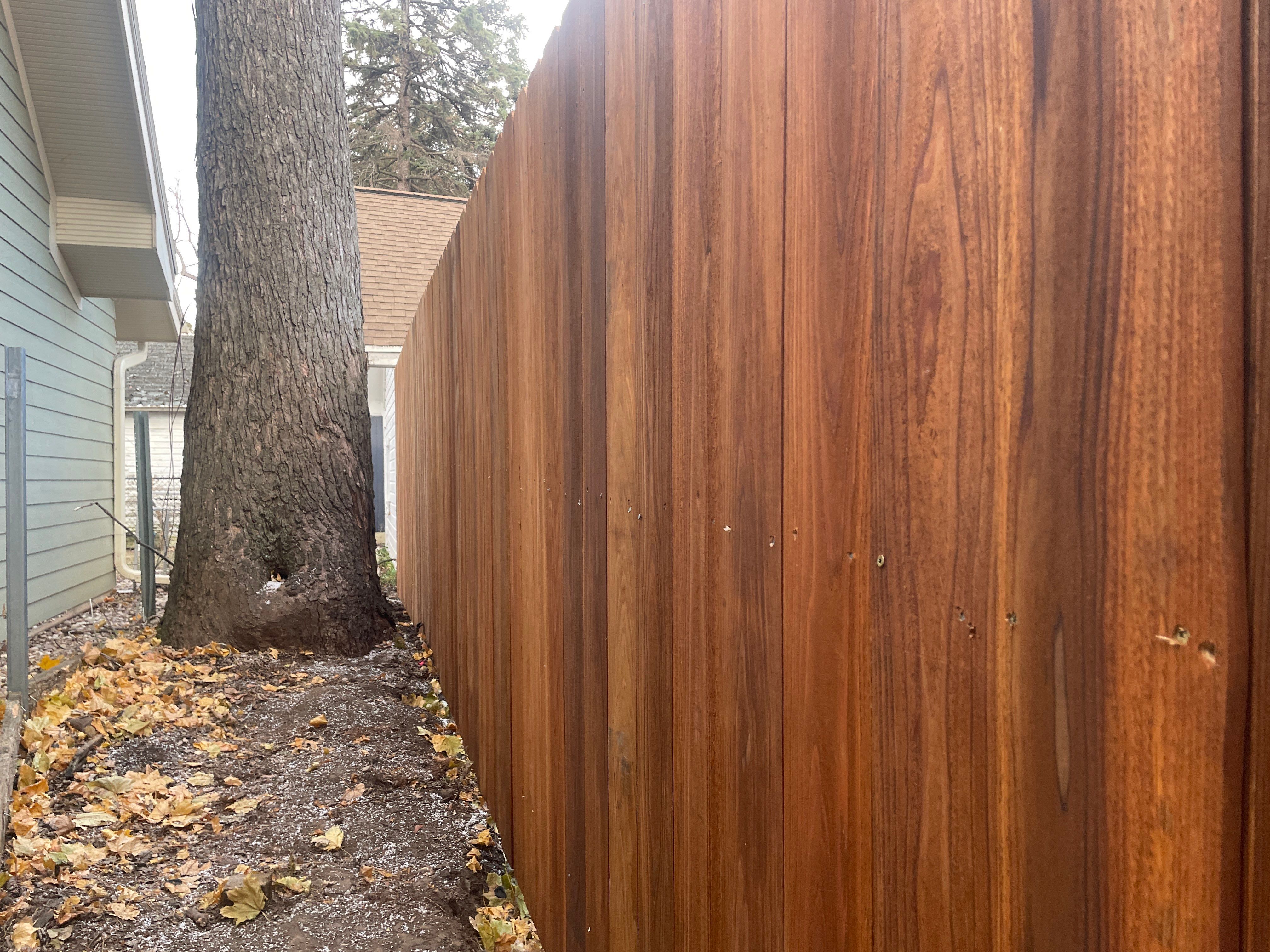 Clear Cedar | 6' | Side By Side | Dog Ear • Pecan by Madison Fence Company