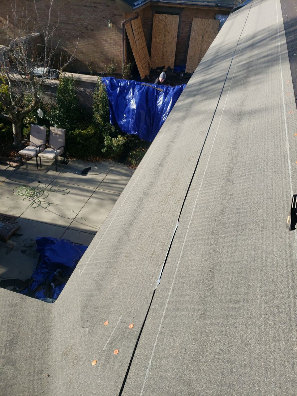 Storm Damaged Roof using GAF Timberline HDZ - Lifetime Shingle by The Roof Doctor