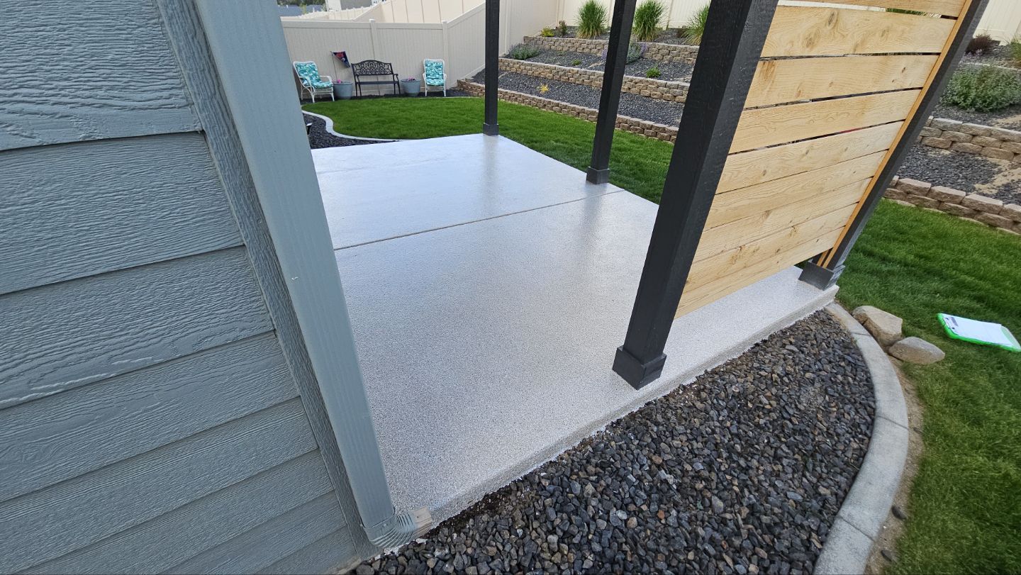 Patio Transformation using Sandstone by Croc Coatings, LLC