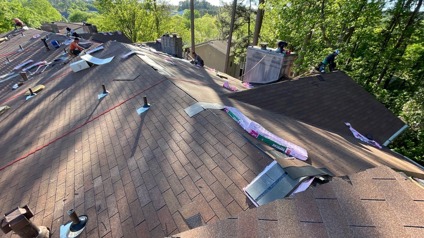 Commercial Roofing Installation using Owens Corning Autumn Brown by Inspector Roofing and Restoration