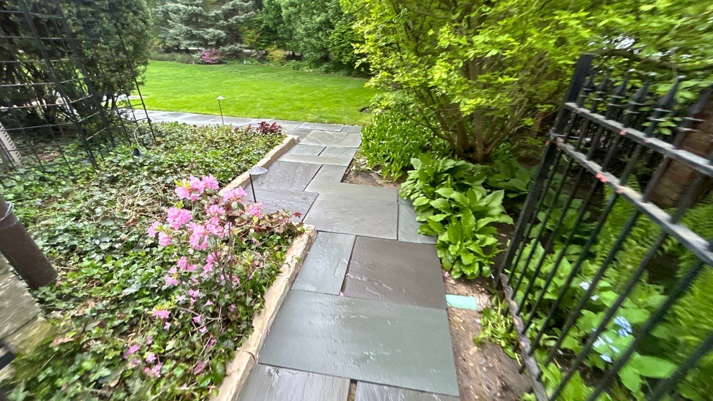 Winnetka, IL bluestone patio cleaning by Northern Power Washing LLC.