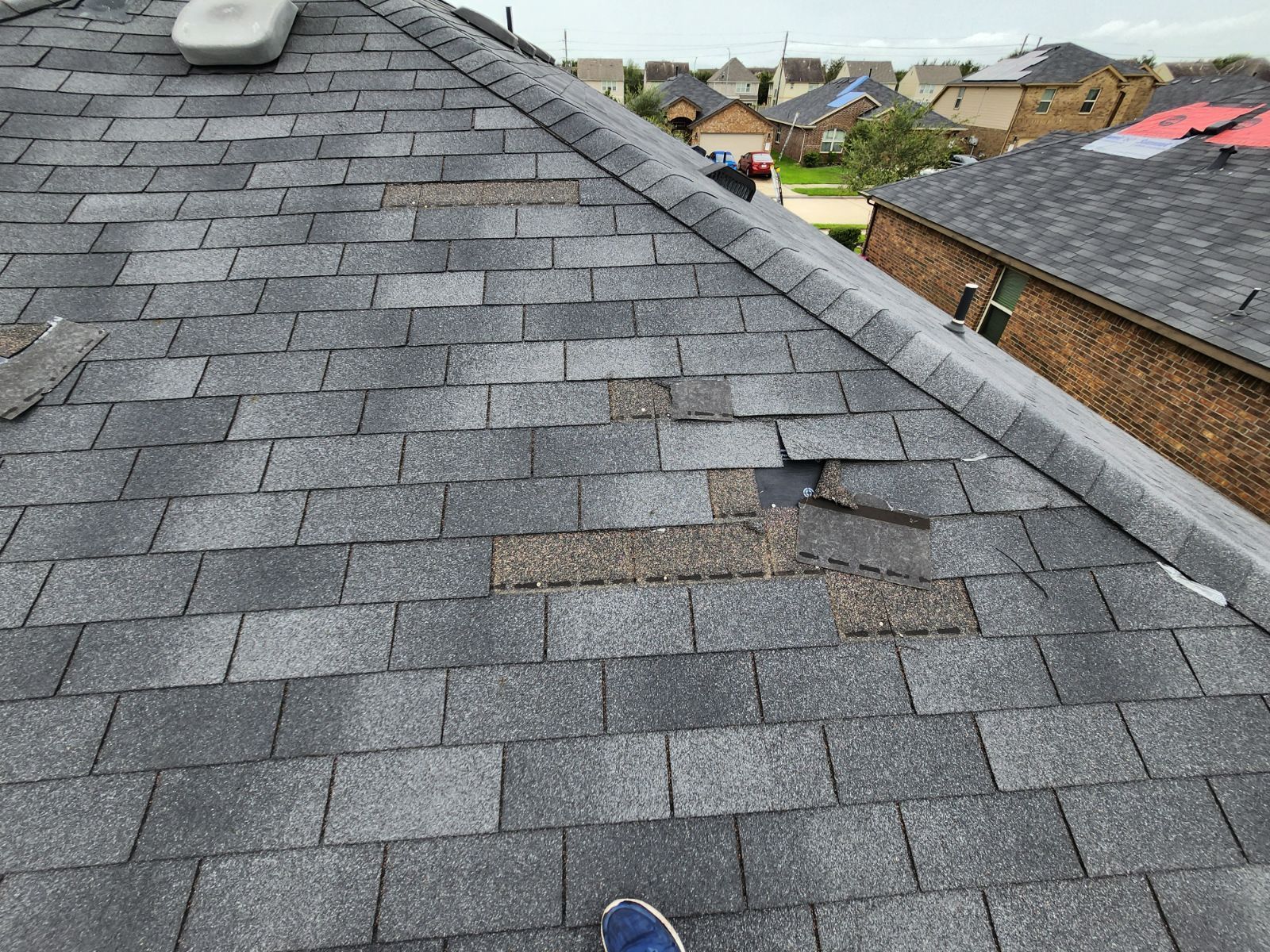 Roof Repair after Hurricane Beryl by Berry Good Roofing 