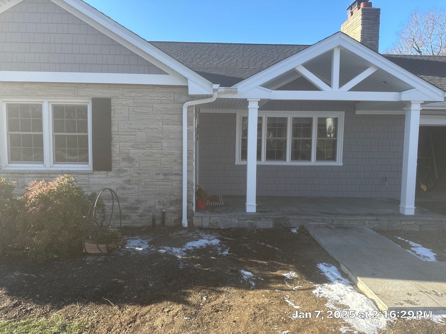 Siding Installation and Azek portico by A Plus Exterior