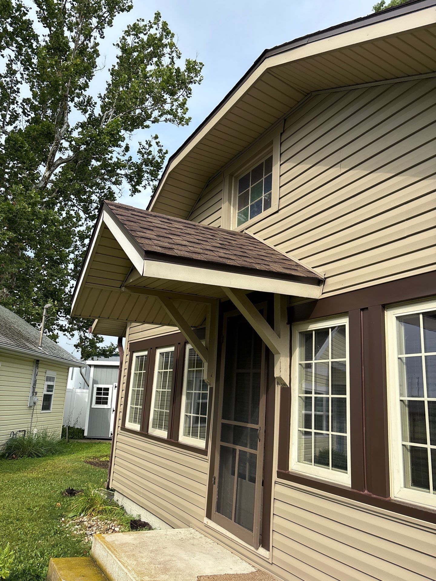 Roof/Siding/Gutter installation using GAF Timberline HDZ Barkwood by Nitro Roofing and Construction