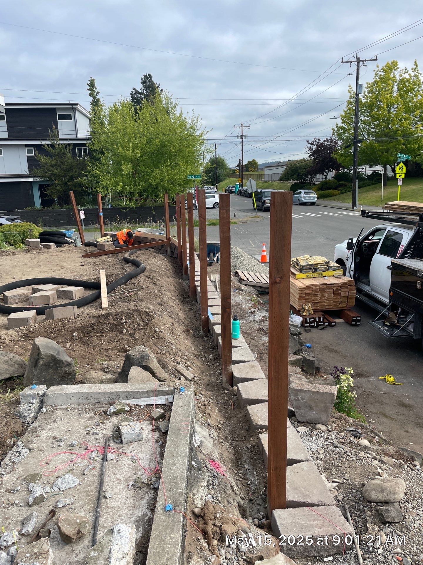Retaining Wall & Fence Installation  by Jireh Asphalt & Concrete Inc 