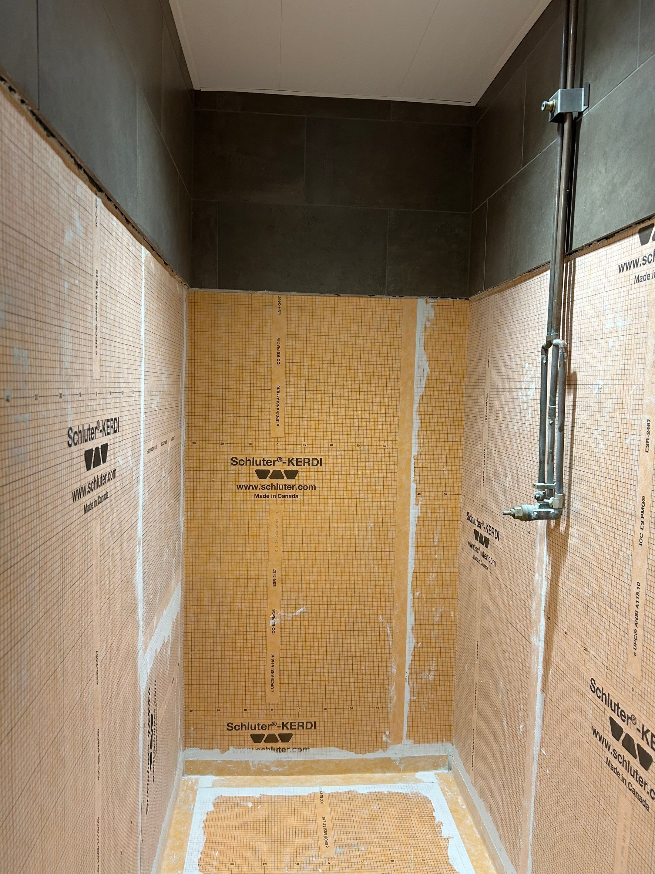 Trucking company showers by Footprints Floors of Nashville