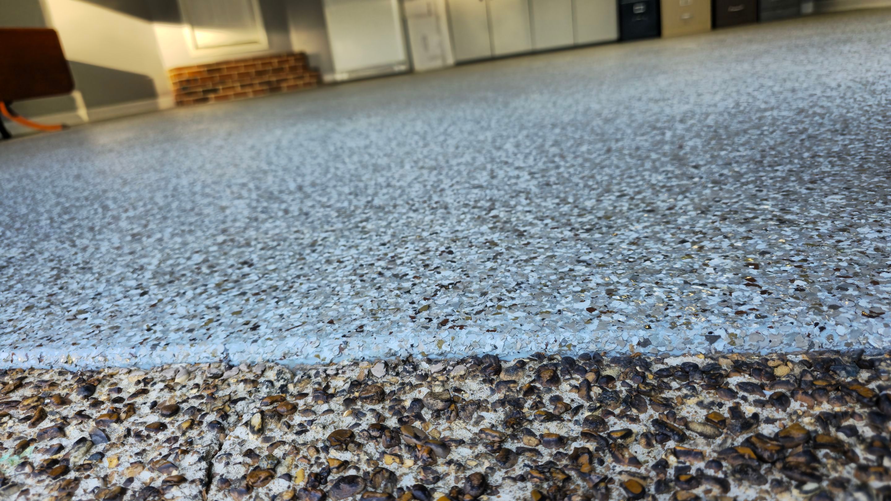 Garage using Creekbed by Elite Floor Solutions