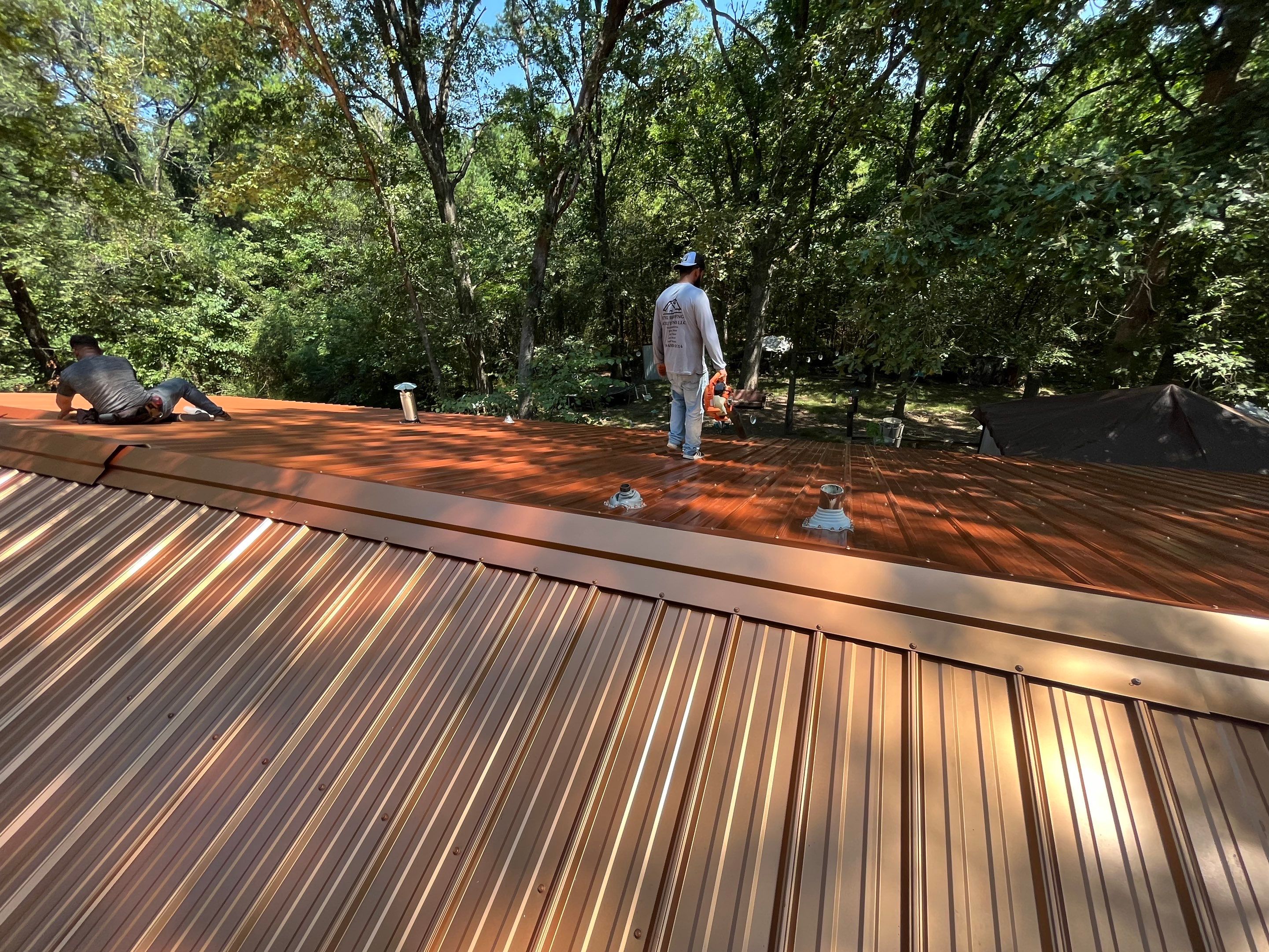 Residential Metal Roof Replacement using Reed's Metals: 29 GA. Colored Residential Panel by Hostetler Roofing