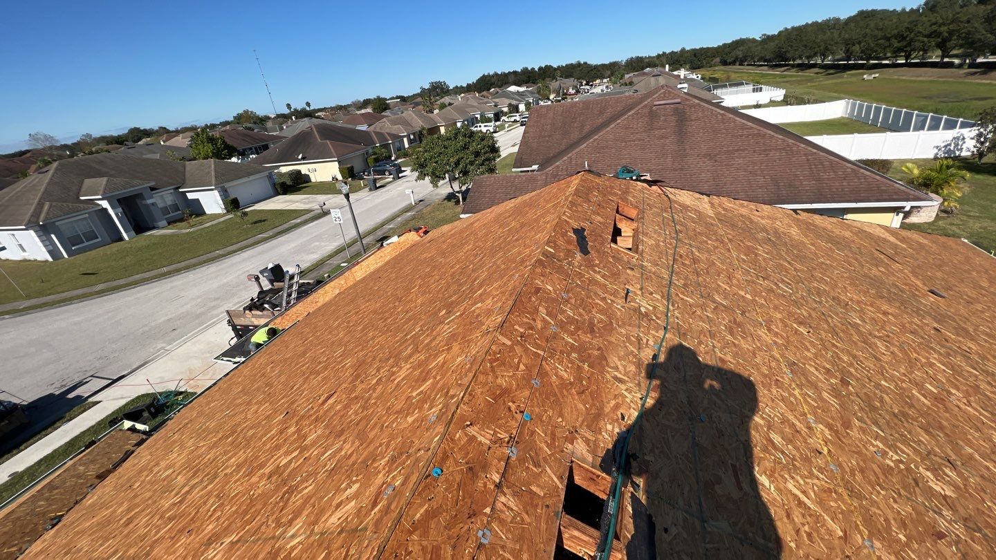 Residential Roofing Installation using GAF Timberline HDZ American Harvest by 1st Class Roofing, Inc.