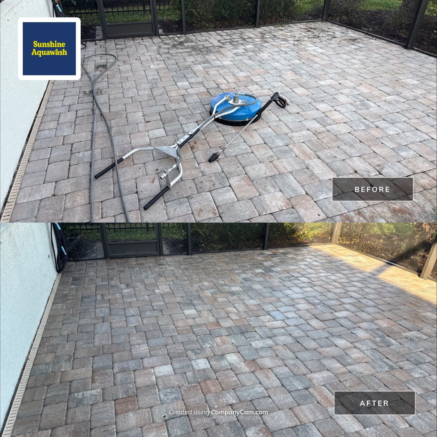 Paver Pool Deck Cleaning Showcase – Lakewood Ranch, FL by Sunshine AquaWash
