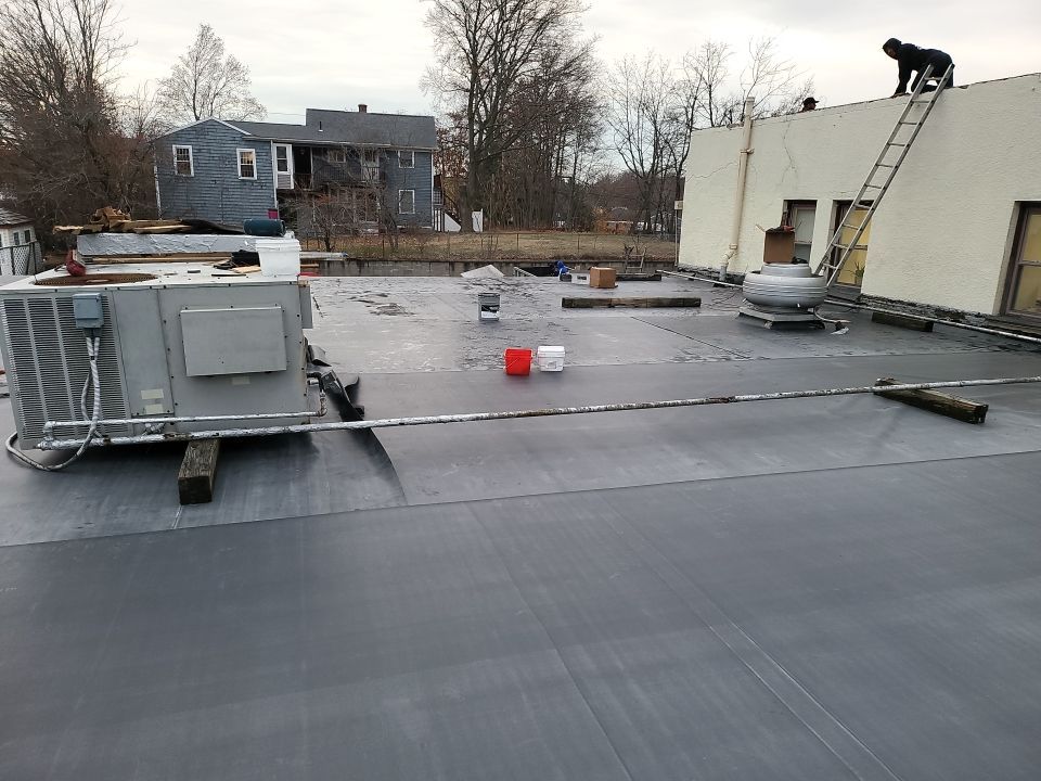 Commercial Roofing Installation using EPDM  by A Plus Exterior