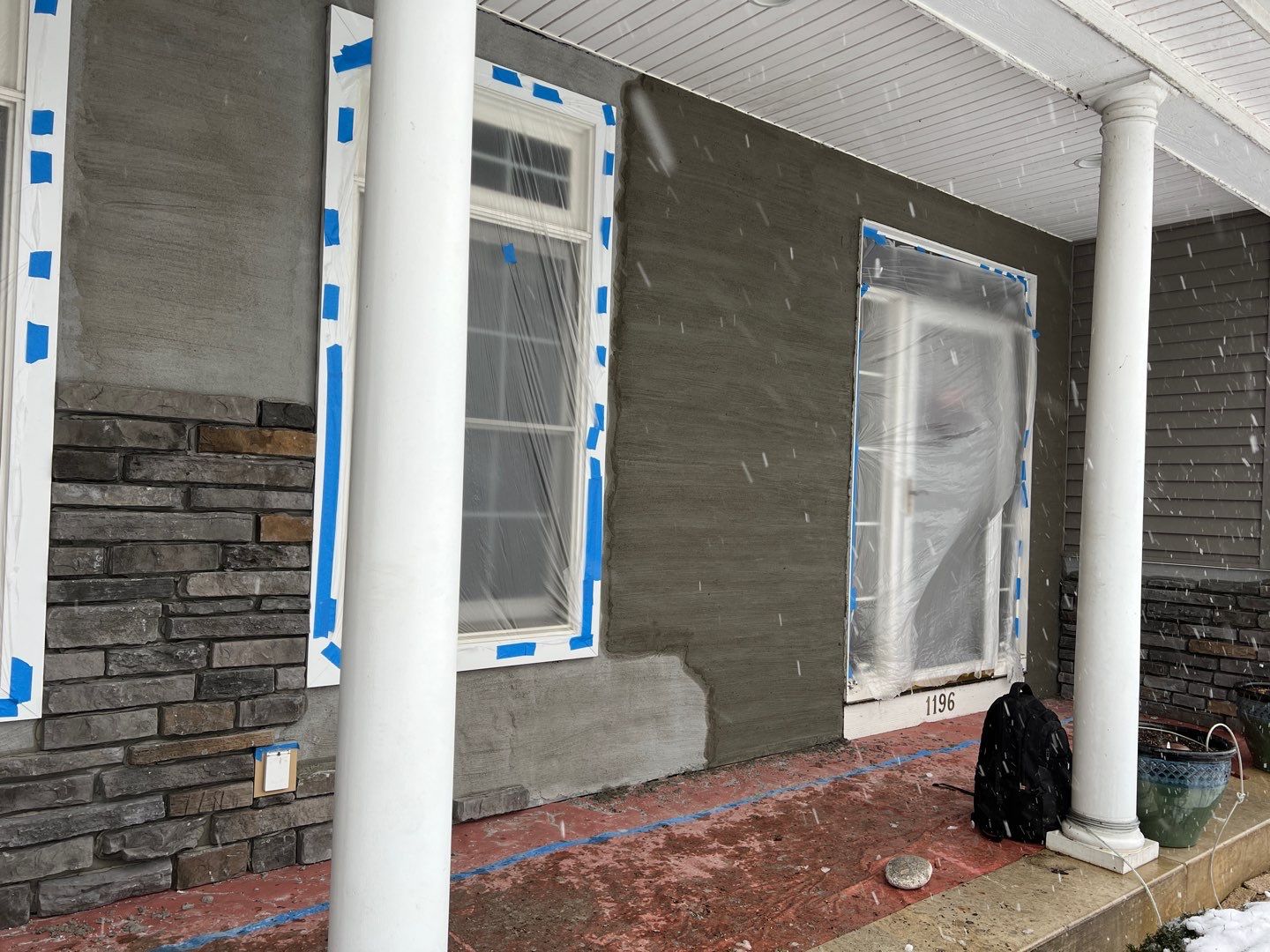 Masonry Veneer Stone Installation by ACE Waterproofing & Basement Solutions