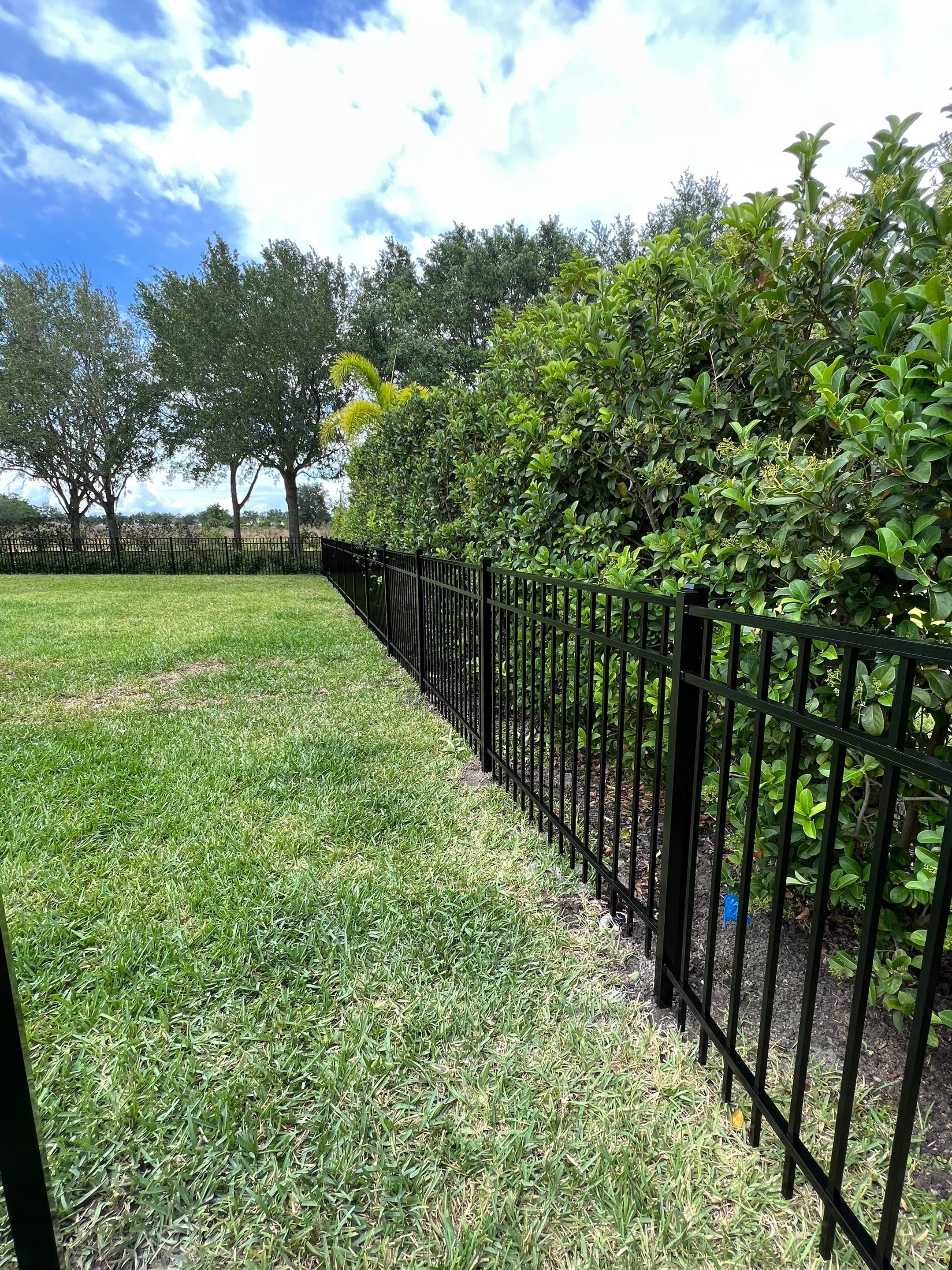 Aluminum Fence Installation using Black 3 Rail Aluminum Fence by Asap fence and gates, LLC