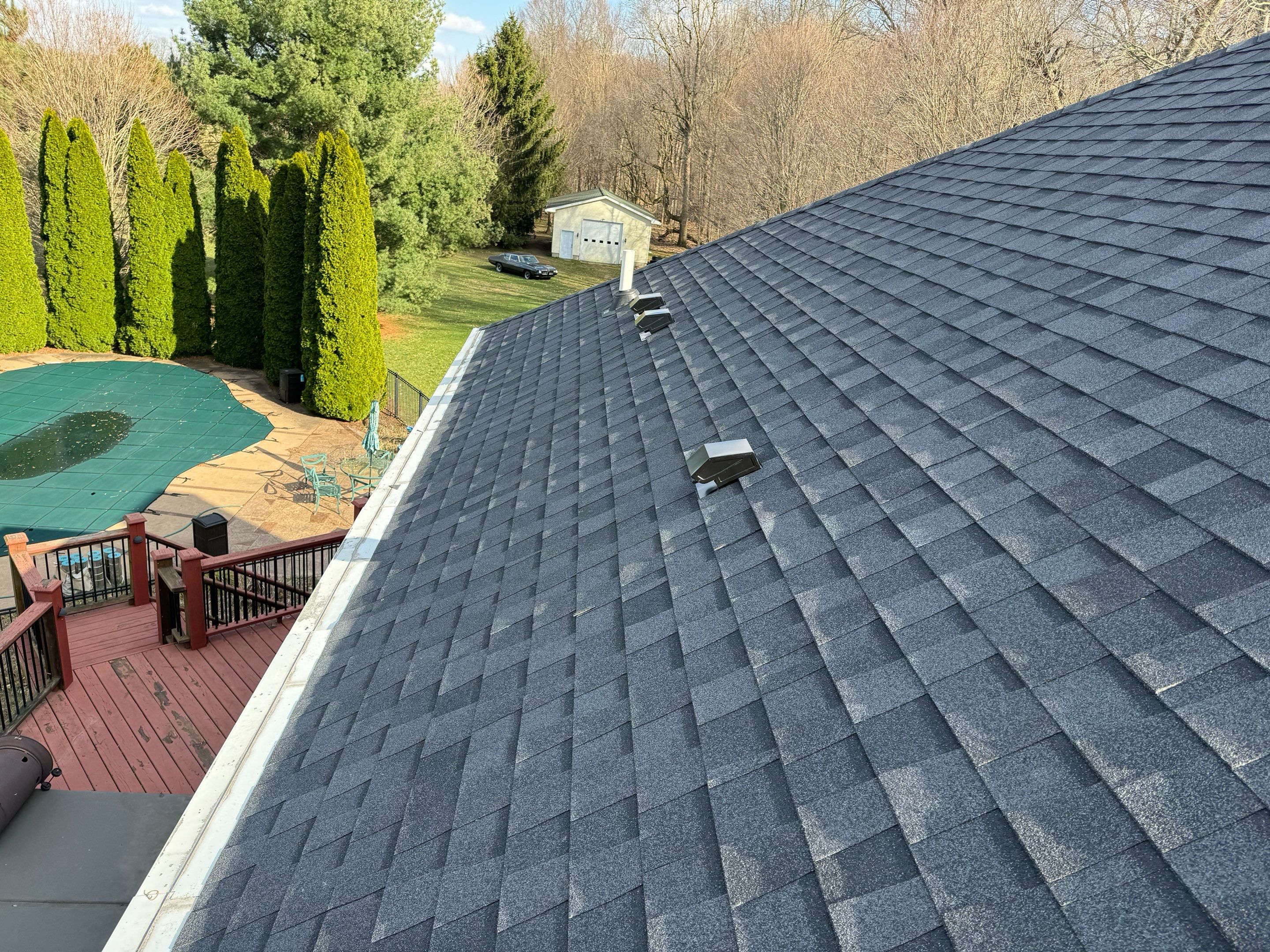 Residential Roofing Installation using Certainteed Landmark ClimateFlex by GRACCO