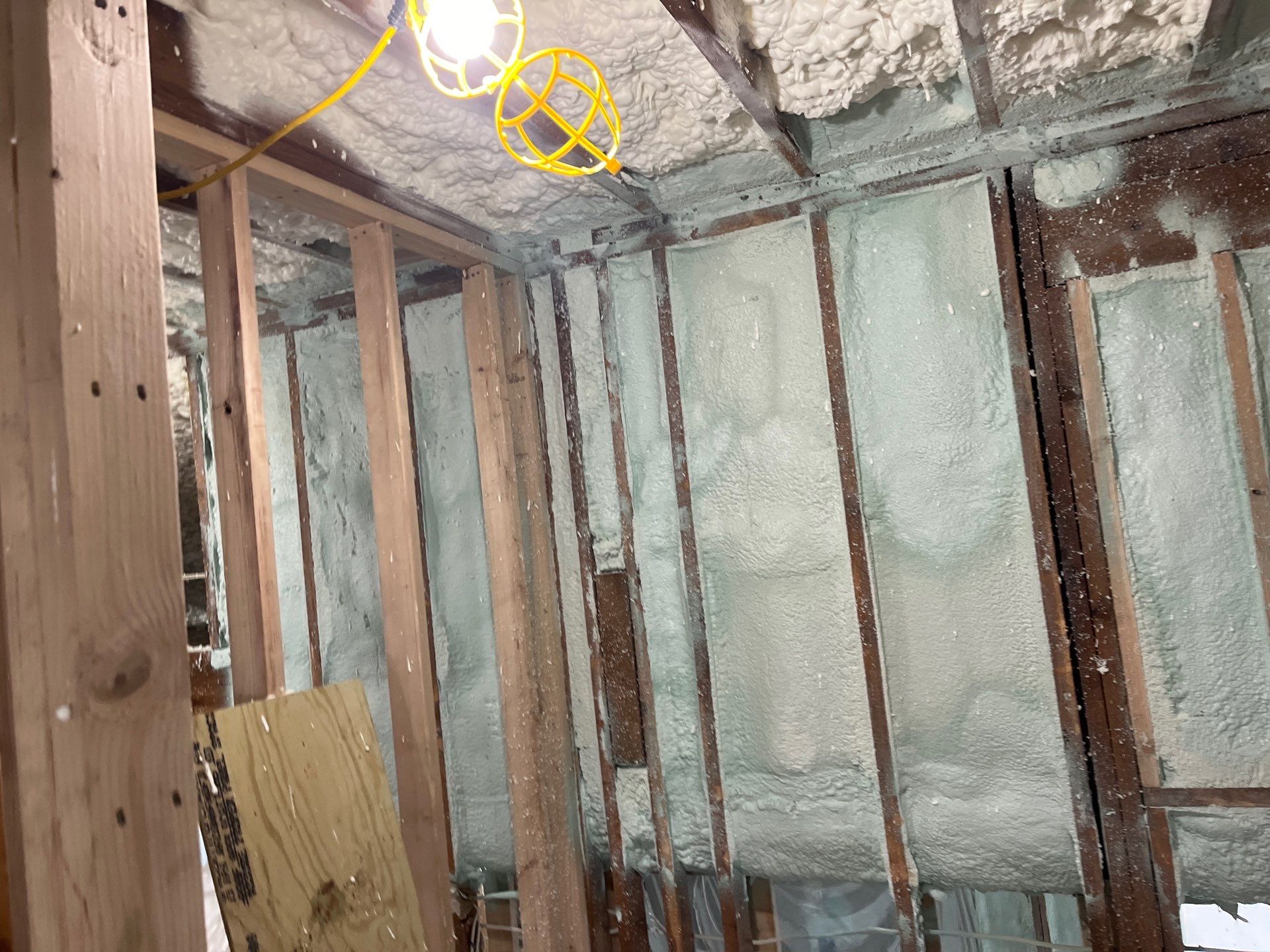 Basement Exterior Walls using Closed Cell Spray Foam by NYS Foam & Energy
