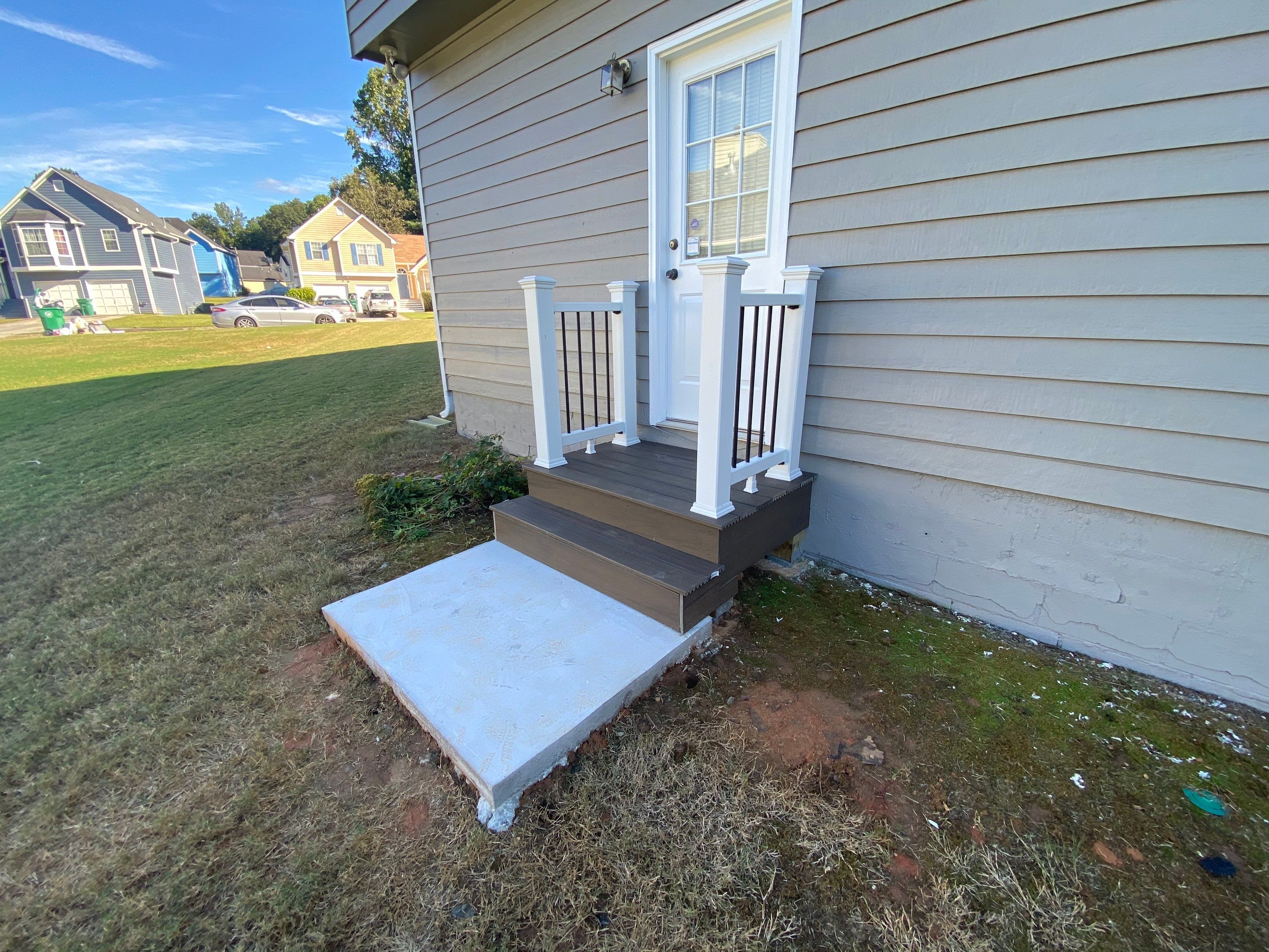 Elevated Wood Deck and Composite Step Replacement in Ellenwood by Swift Home Renovations 