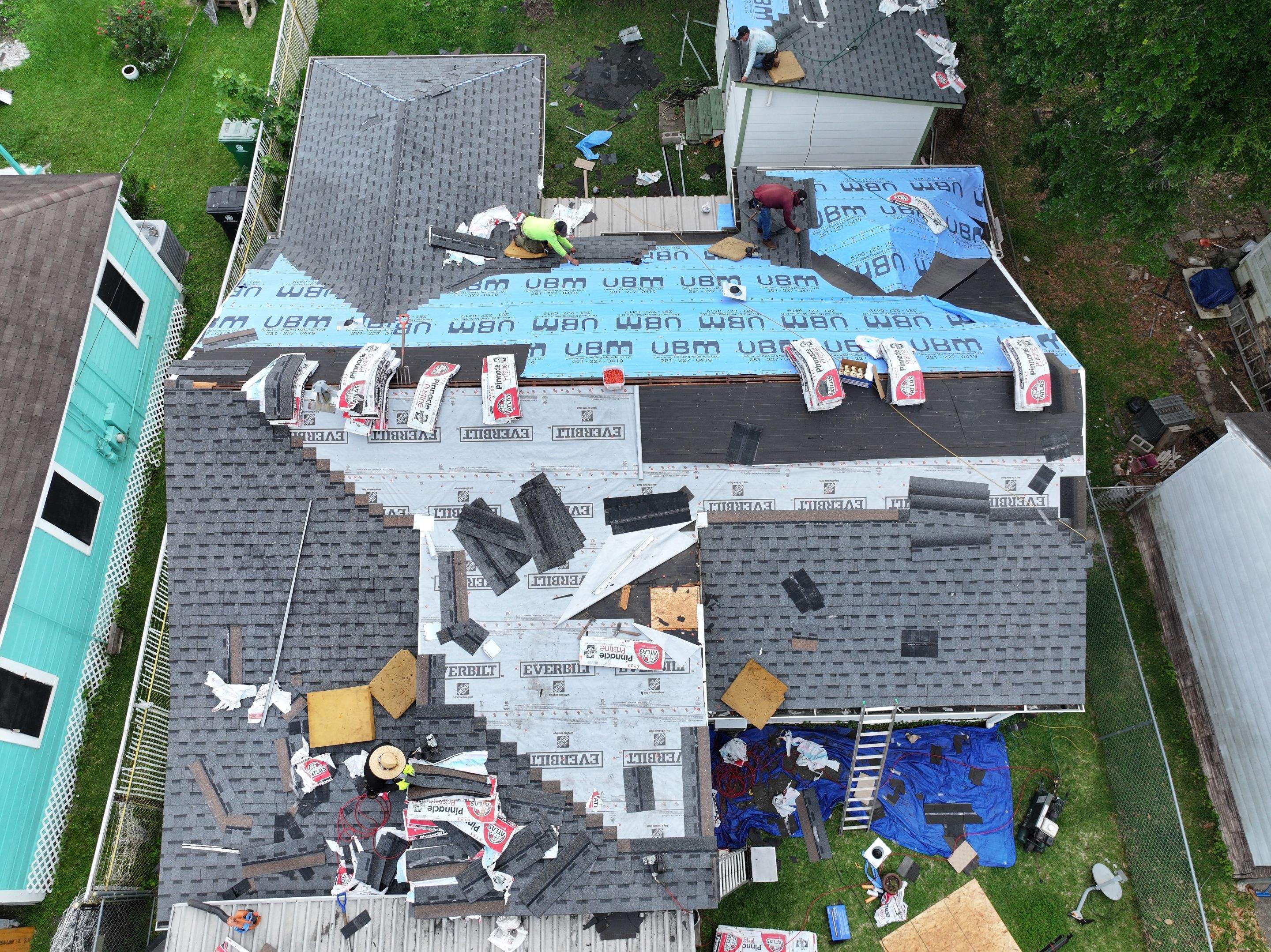 Aging Roof Renewed with Architectural Shingles — Houston, TX by PL Roofing & SB Roofing, LLC.