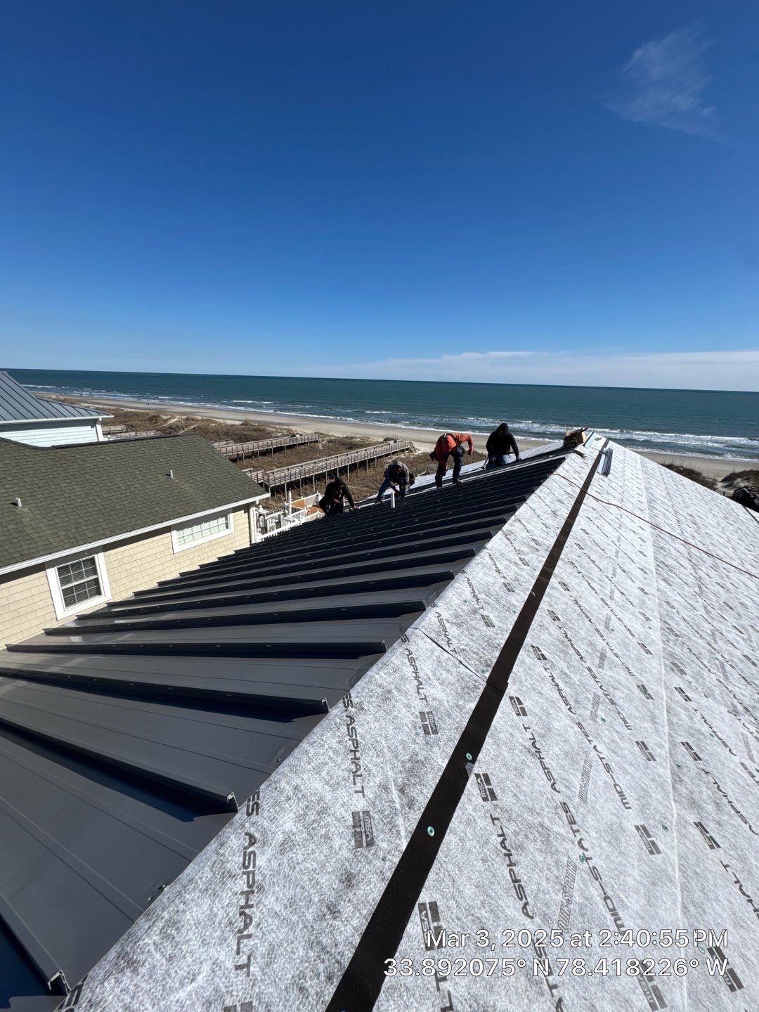 Standing Seam Metal Roof Installation- Ocean Isle Beach, NC by Summit Roofing 