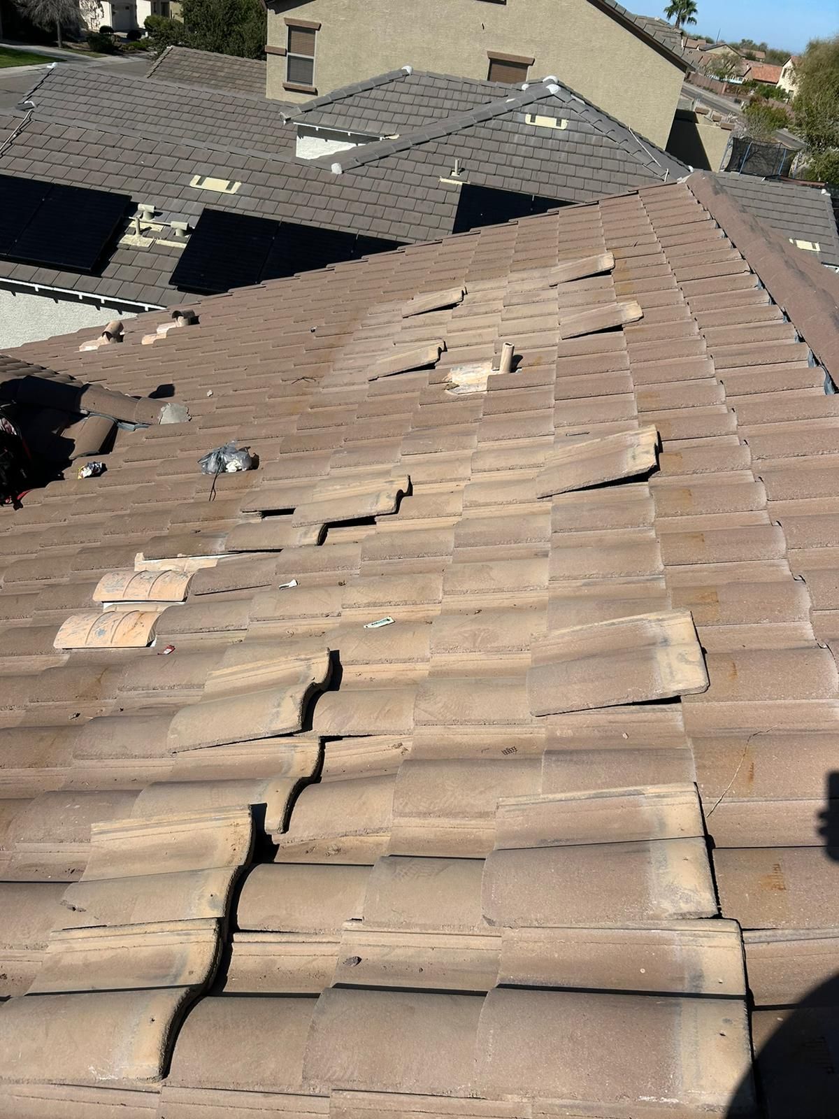 Brown Blend Concrete Tile by Reimagine Roofing