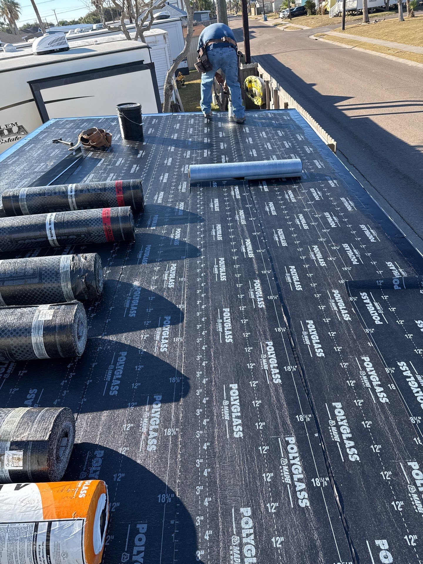 Mustang Island Flat Top by Bayfront Roofing and Construction