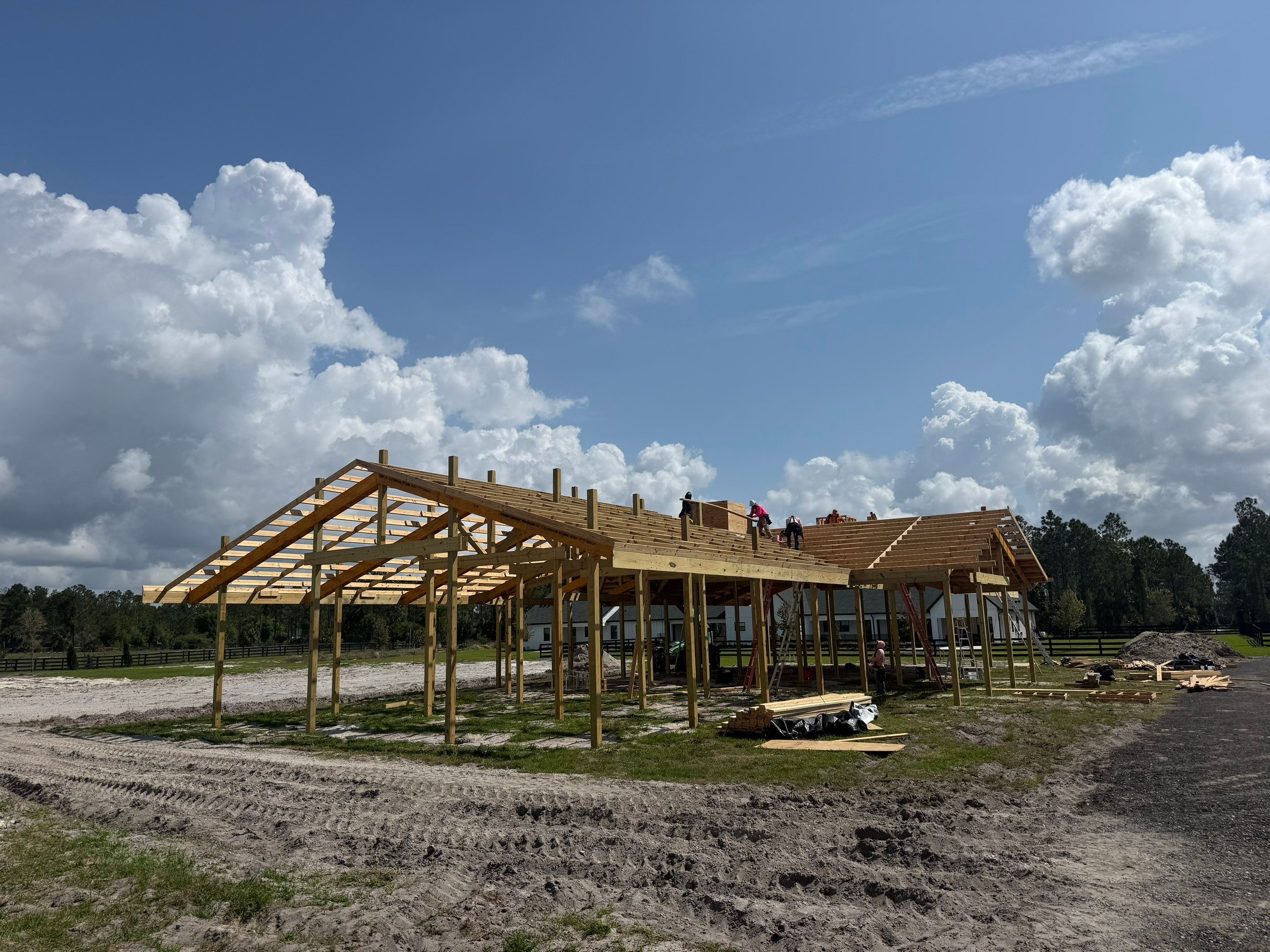 Custom Post-Frame Horse Barn and Shingle Roof Installation in Geneva by Fortified Roofing Solutions Corp.