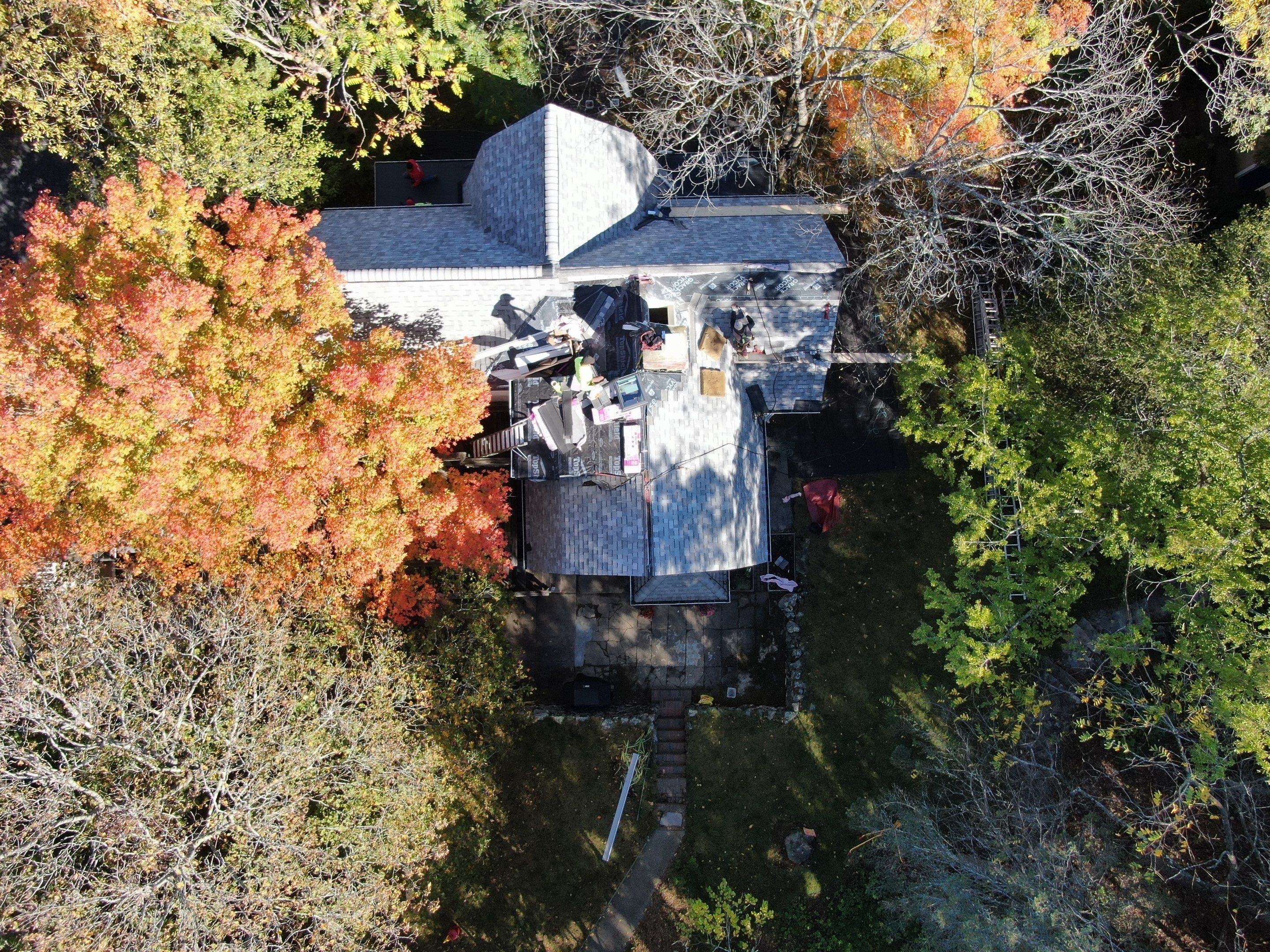 Full Roof & Porch EPDM Replacement with Skylight and Chimney Repairs by Mighty Dog Roofing of Greater Middlesex County