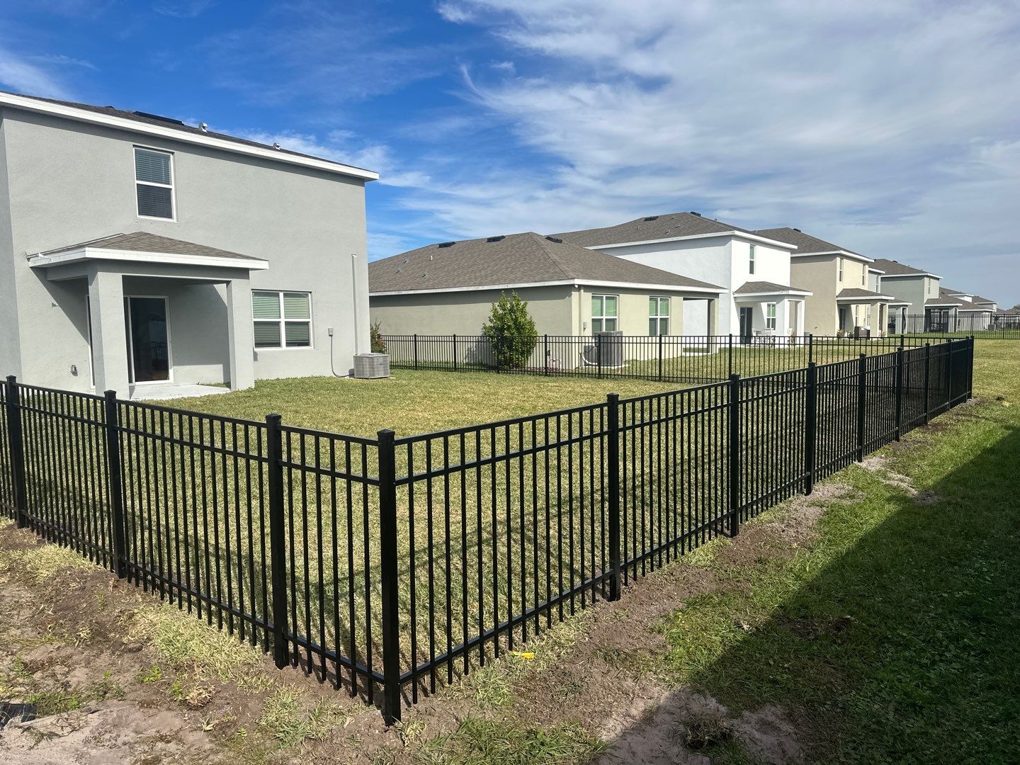 Aluminum Fence Installation using Black 3 Rail Aluminum Fence by Asap fence and gates, LLC