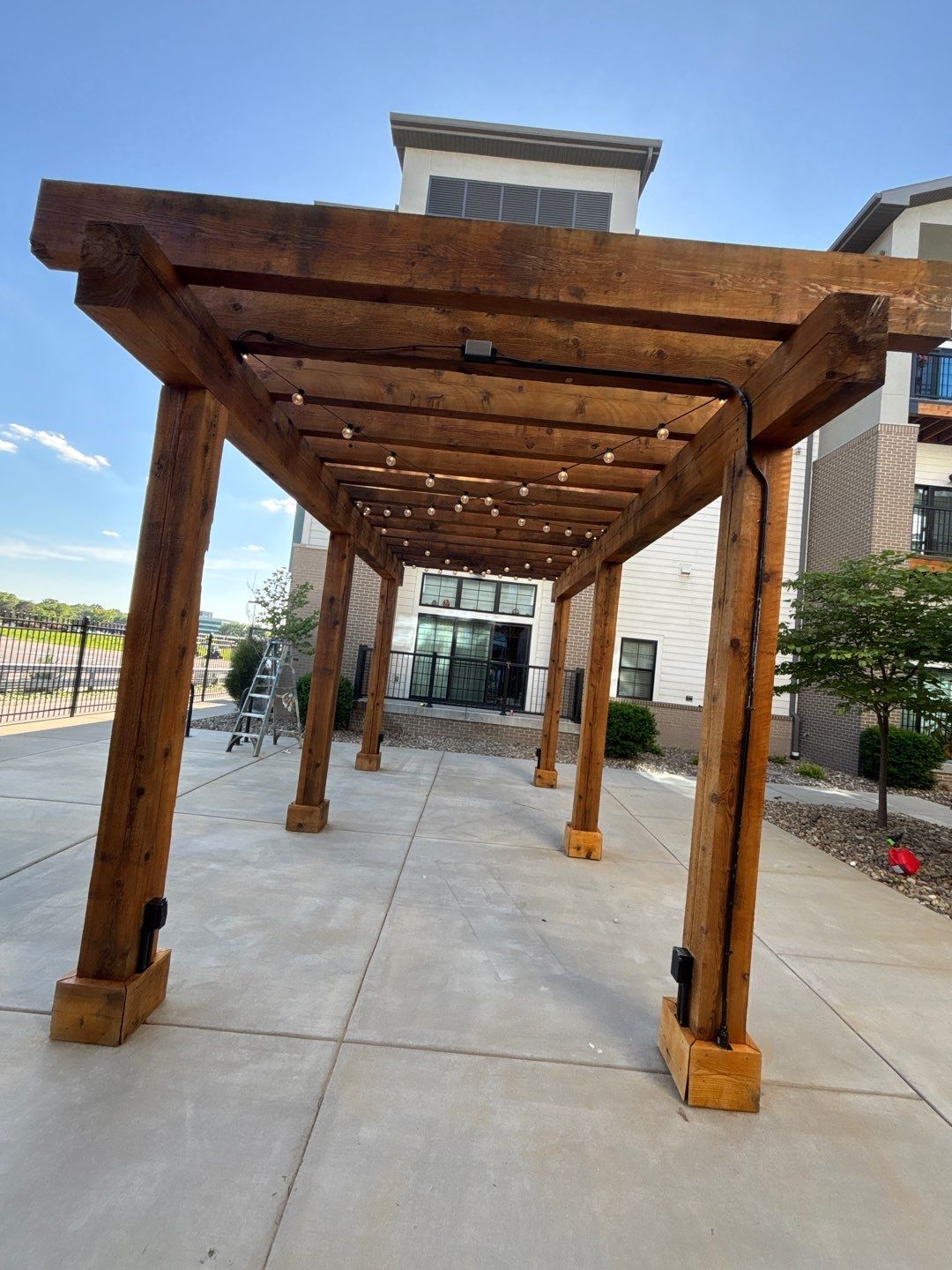 Large Commercial Wood Refresh by Cougar Painting