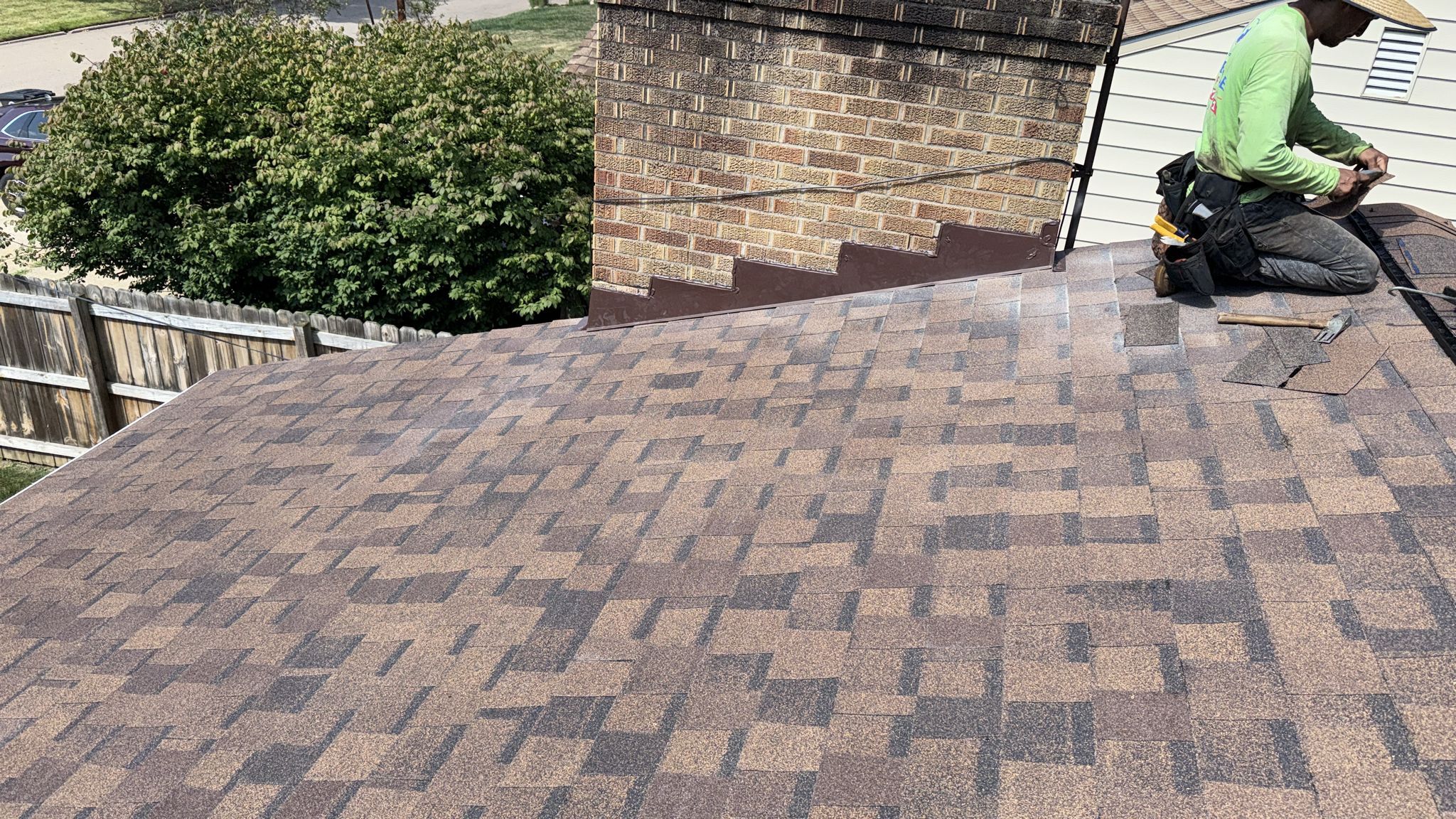 Atlas Pinnacle, Color, Burnt Hickory, Drip Edge, Color, Royal Brown by Eagle Eye Roofing