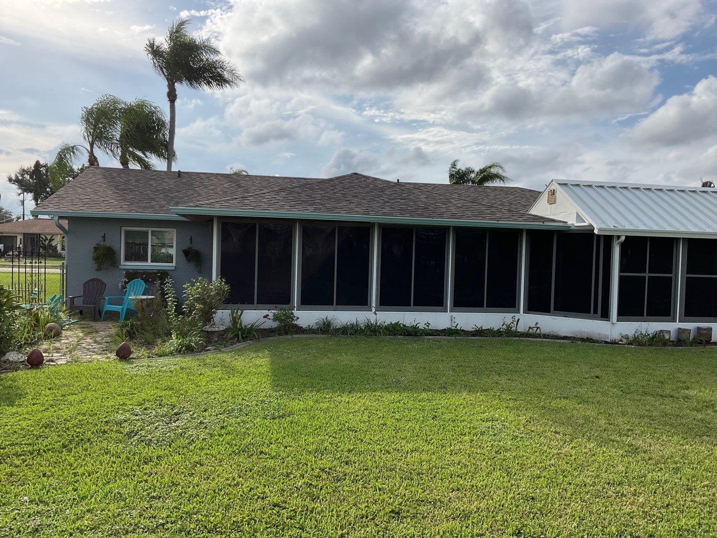 Soffit and Fascia Installation using White Vinyl Soffit in Cape Coral FL by Gutter Professors