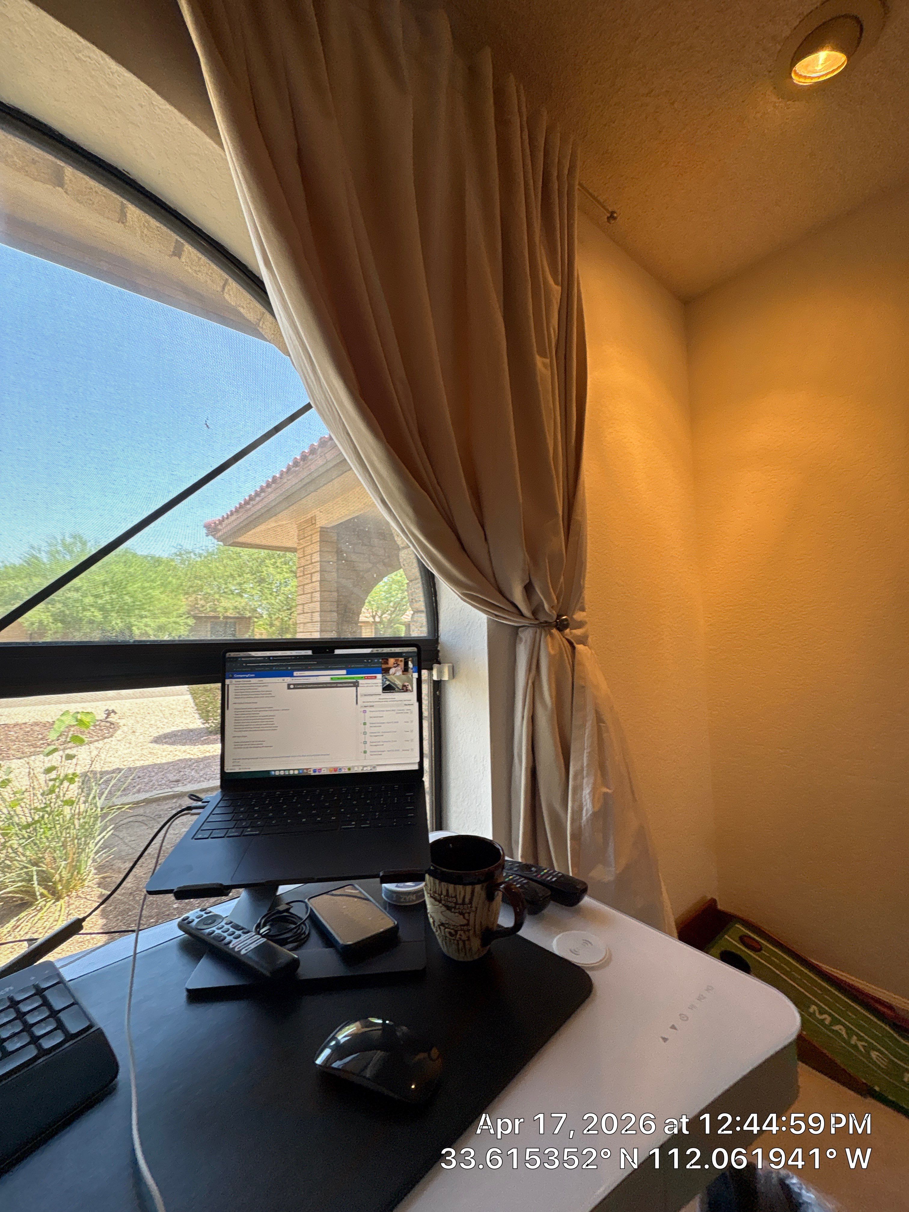 Custom Home Office Installation and Media Wall Setup in Phoenix by CompanyCam Sales Demo
