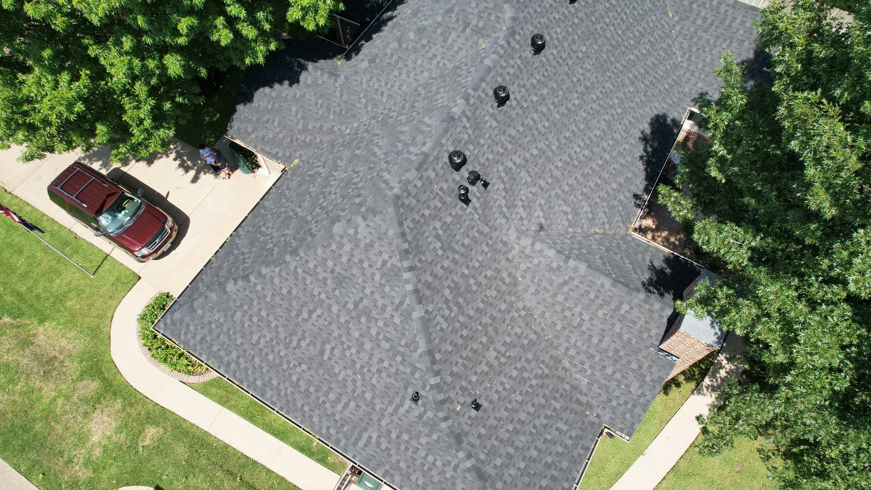 Residential Asphalt Shingle Roof Installation Following Tyler Hail Storm by Sky High Roofing