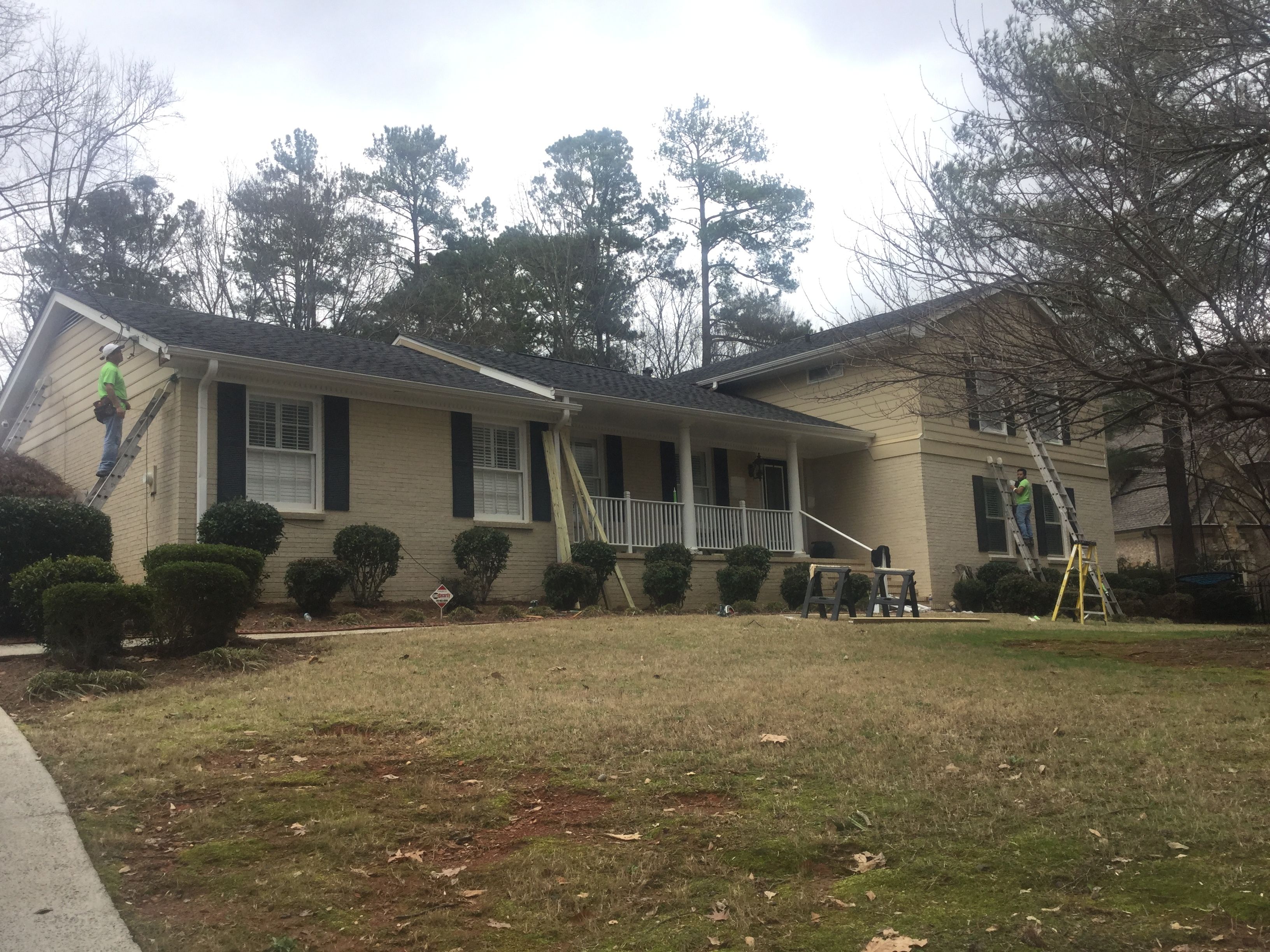 Full Exterior House Painting for Brick and Siding in Atlanta by Swift Home Renovations