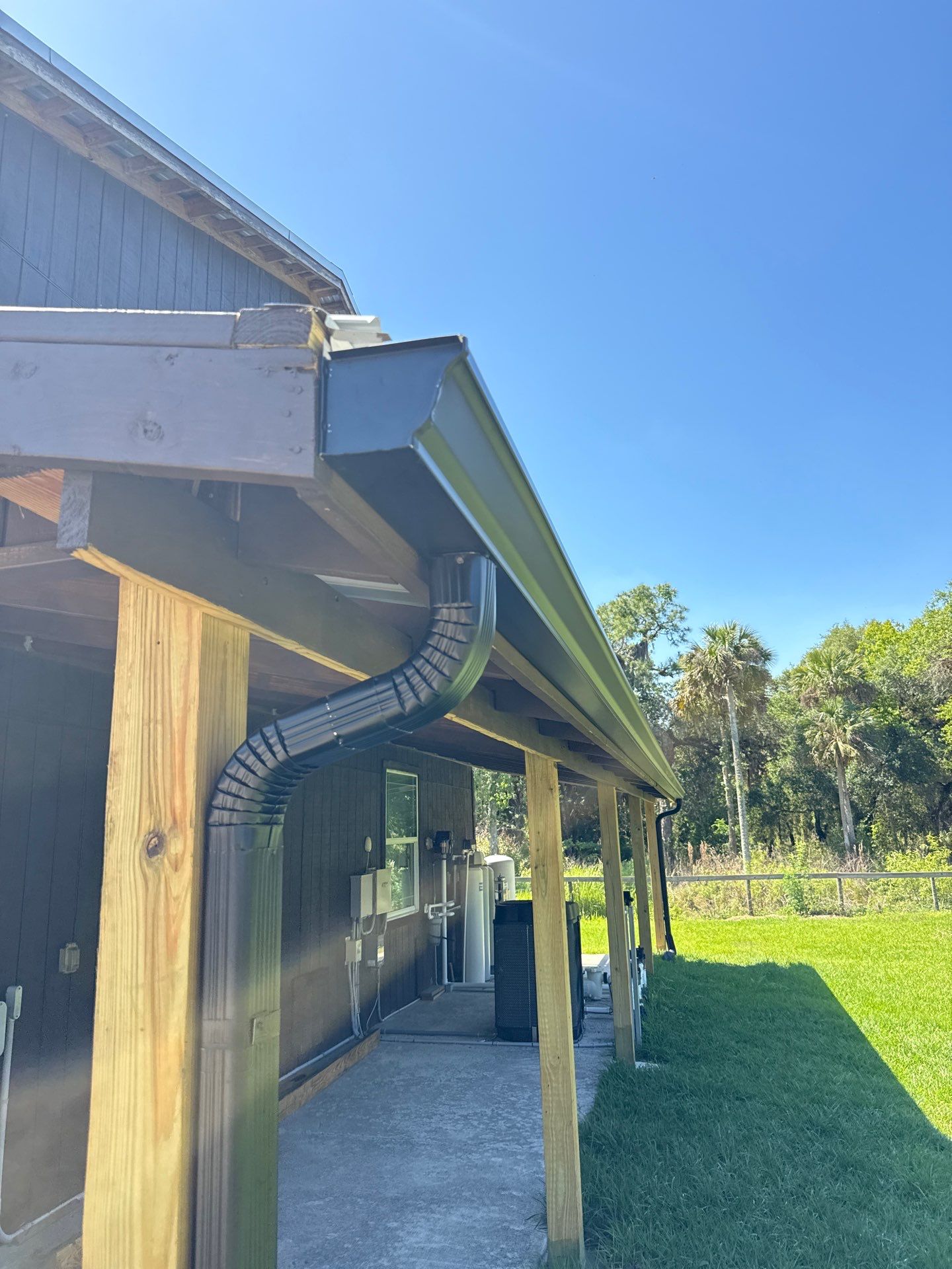 Black K-Style Seamless Gutters in Fort Myers FL by Gutter Professors