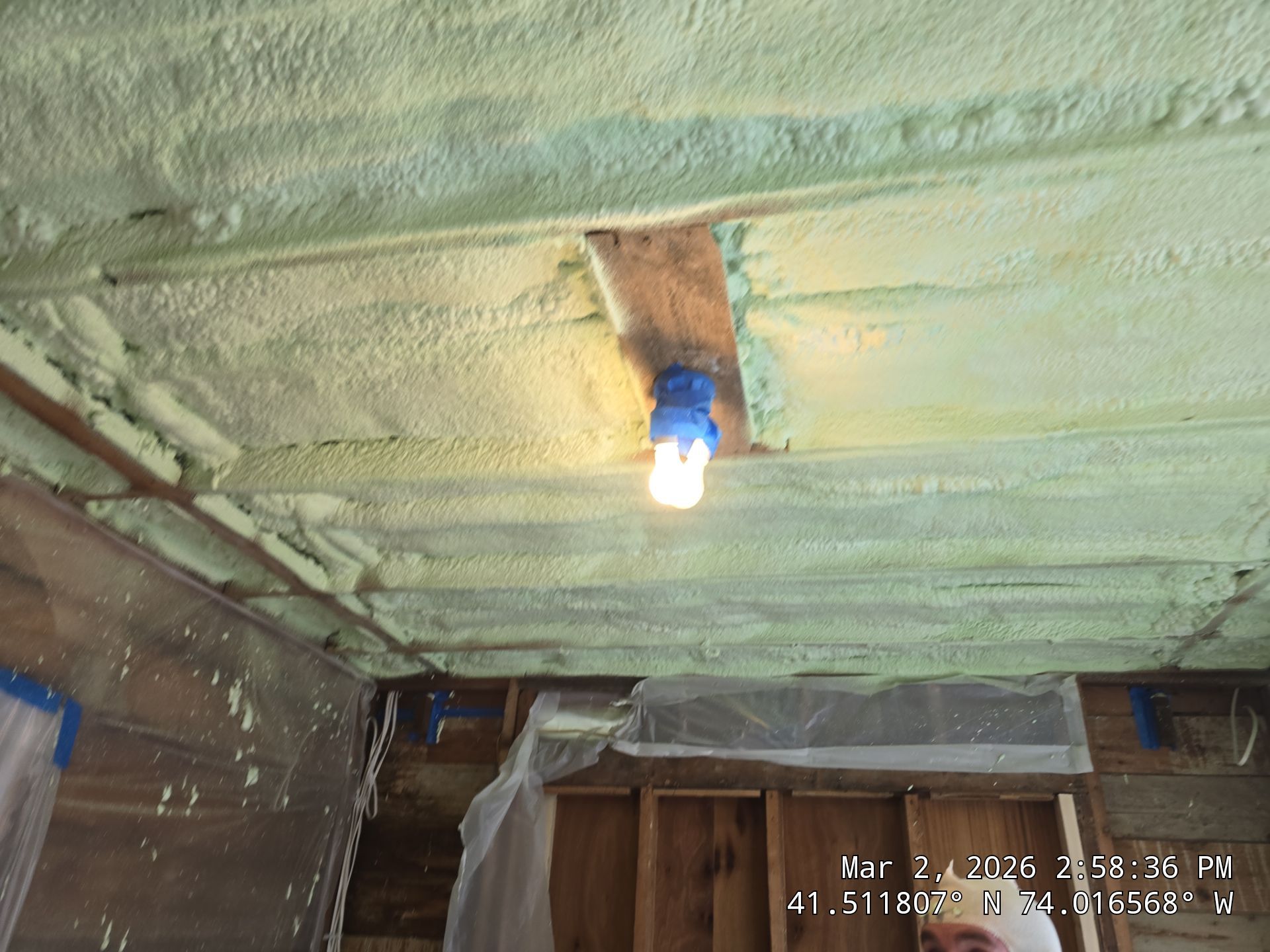Attic Insulation using open cell spray foam by NYS Foam & Energy
