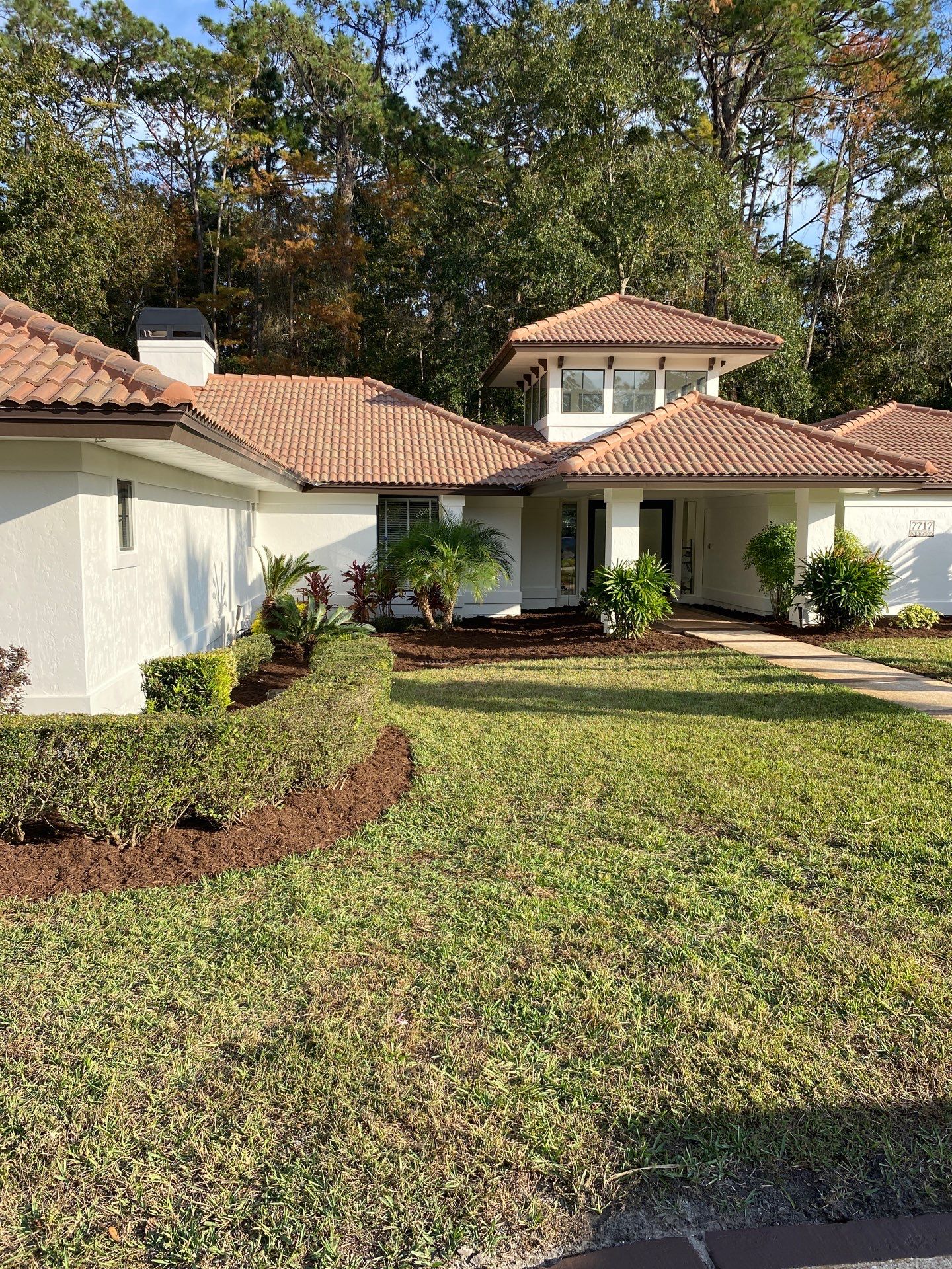 Deerwood Residence | Sod Repair & Mulch Installation  by ProGreen Services