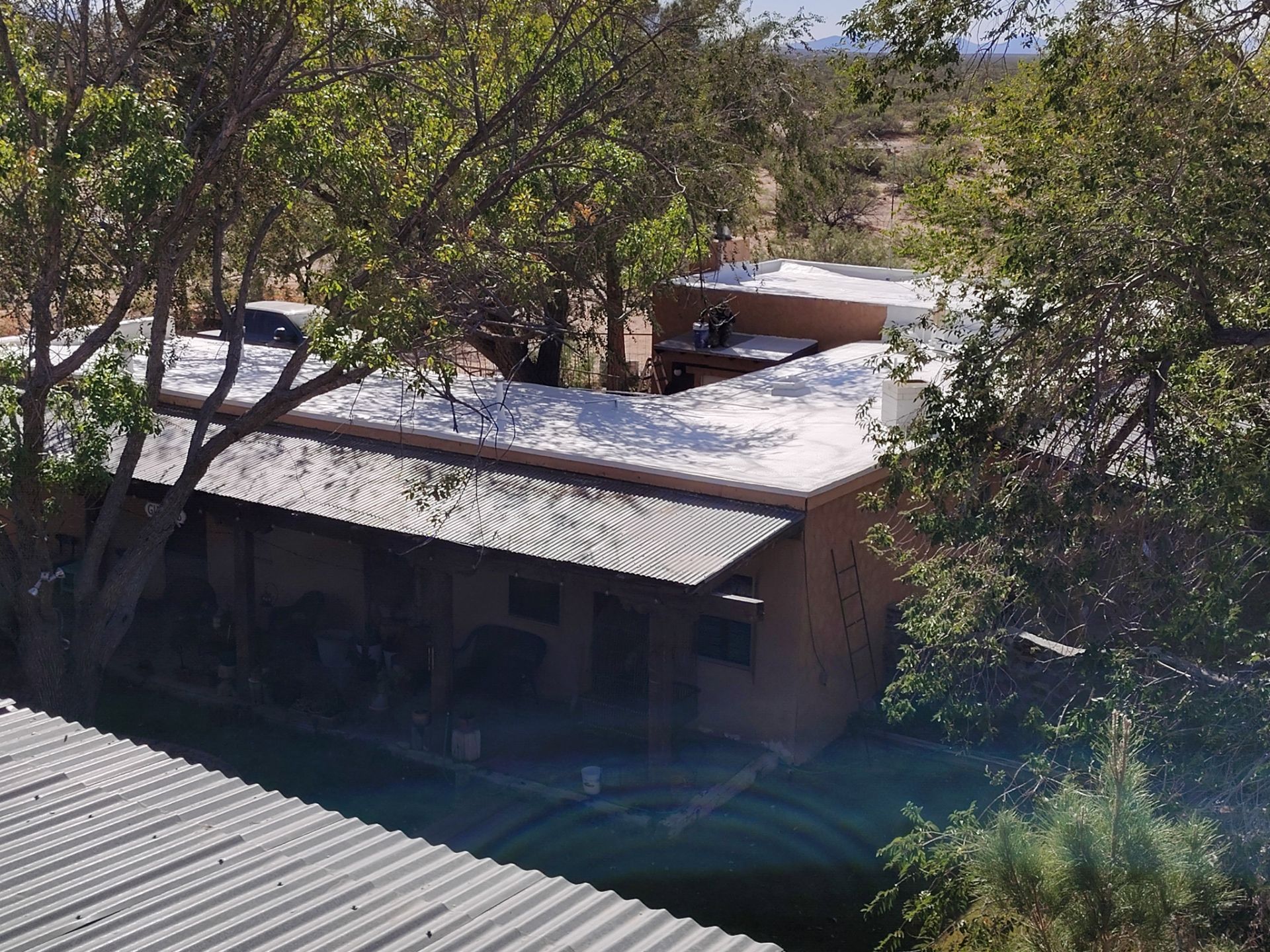 Residential roof application by SPF Services 